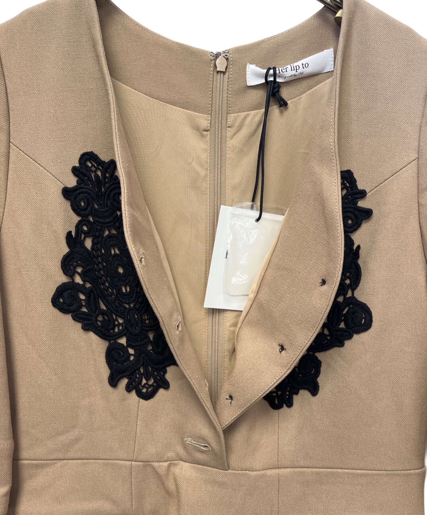 Her lip to ロングコート M ベージュ Winter Love Faux Fur Coatの 