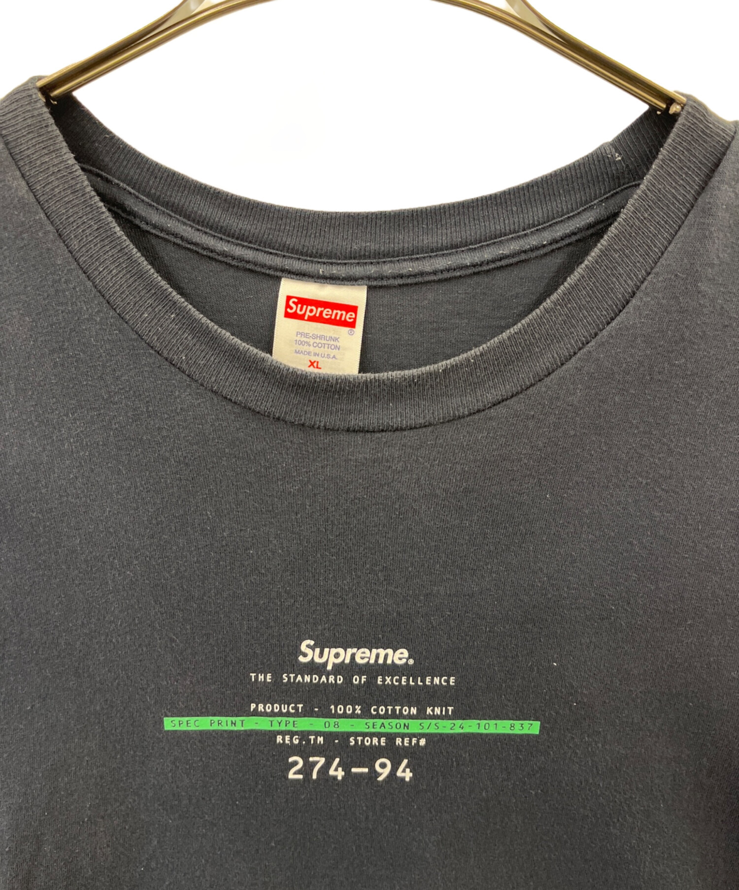 中古・古着通販】Supreme (シュプリーム) プリントTシャツ ネイビー 
