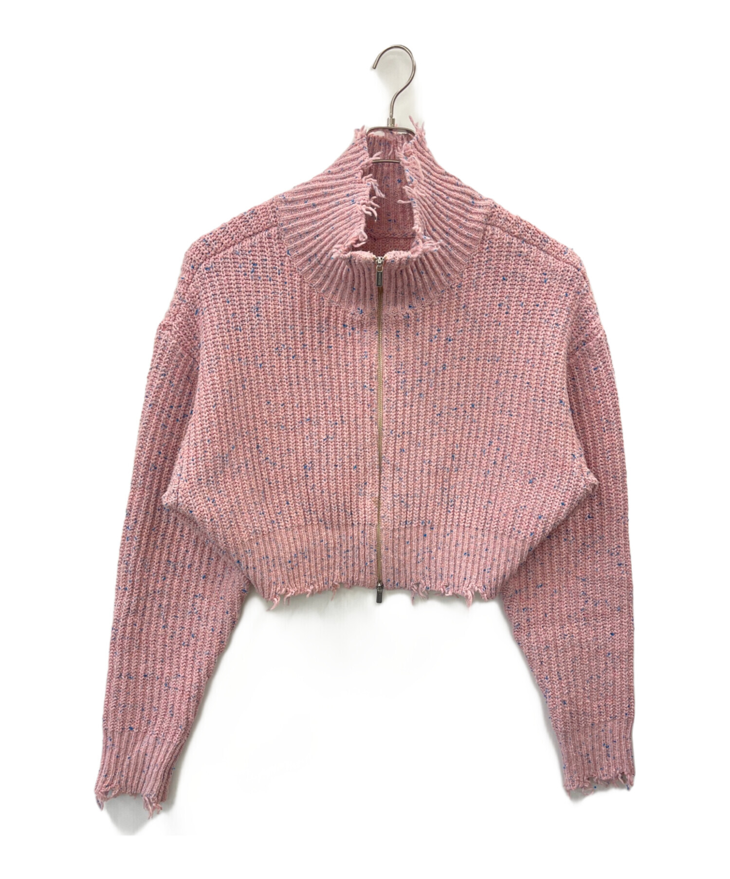 MAISON SPECIAL ラメ入りピンクジャケット 中古・古着通販】MAISON SPECIAL (メゾンスペシャル) ニットジャケット