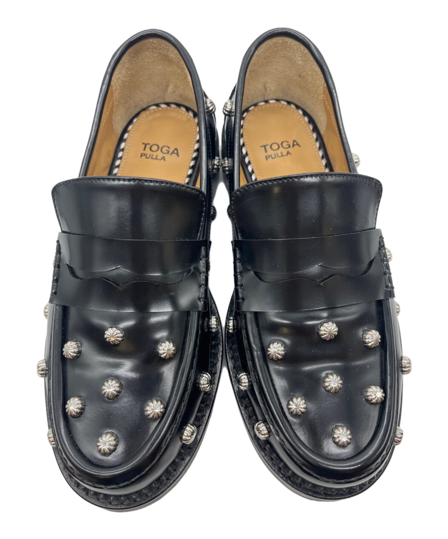 TOGA PULLA ブラックローファーサイズ36