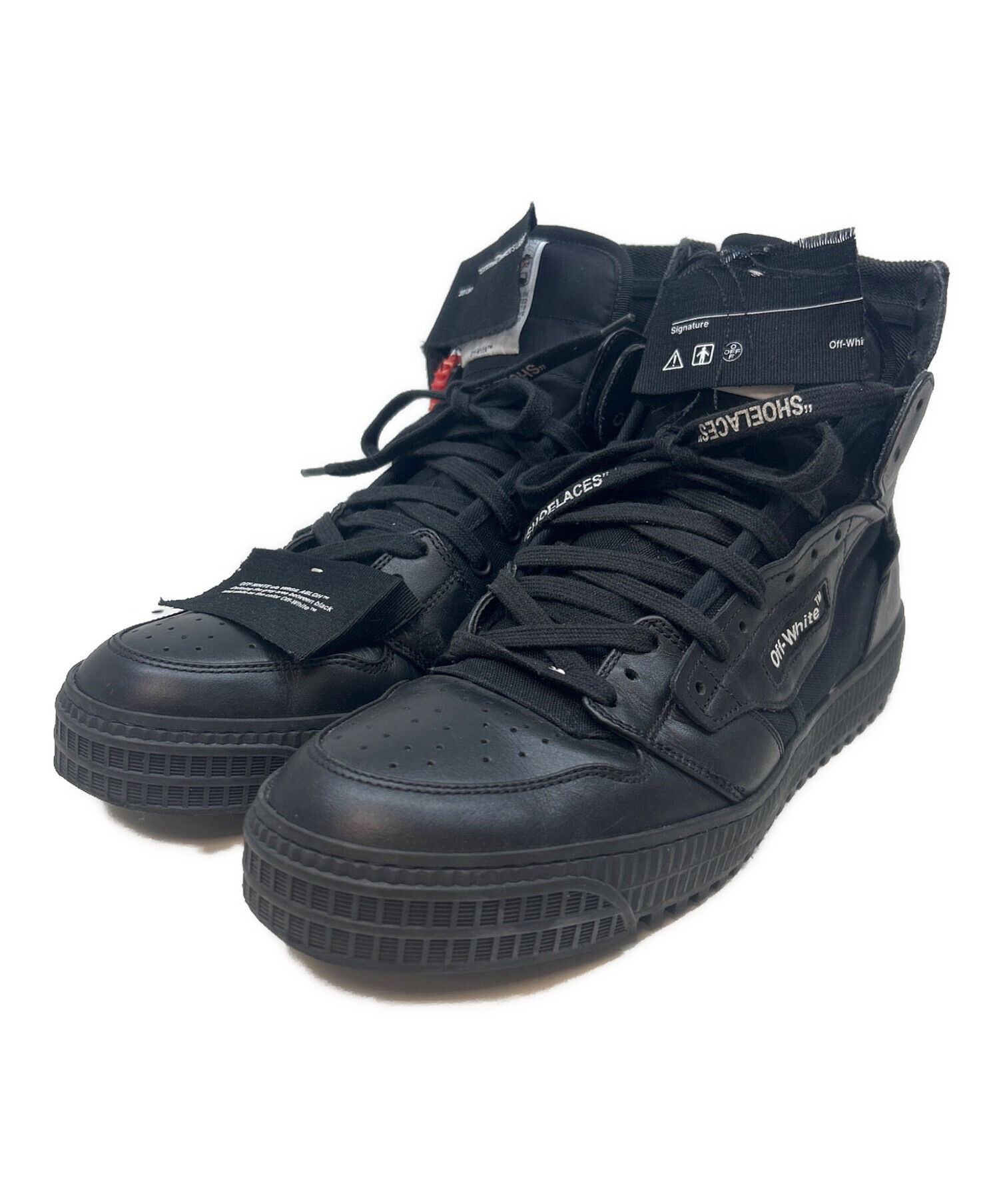 OFF-WHITE◇ハイカットスニーカー/40/BLK 【公式通販】
