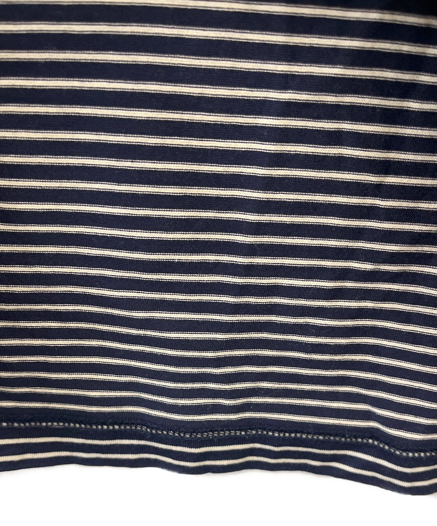中古・古着通販】MONCLER (モンクレール) ボーダーカットソー ネイビー 