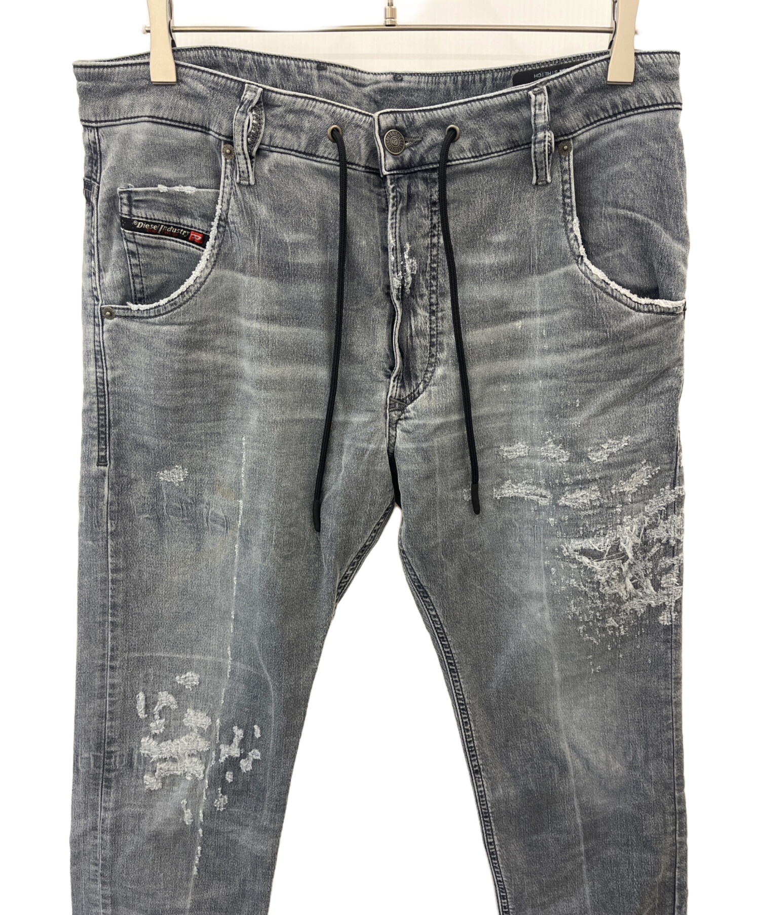 中古・古着通販】DIESEL (ディーゼル) ダメージ加工デニムパンツ 