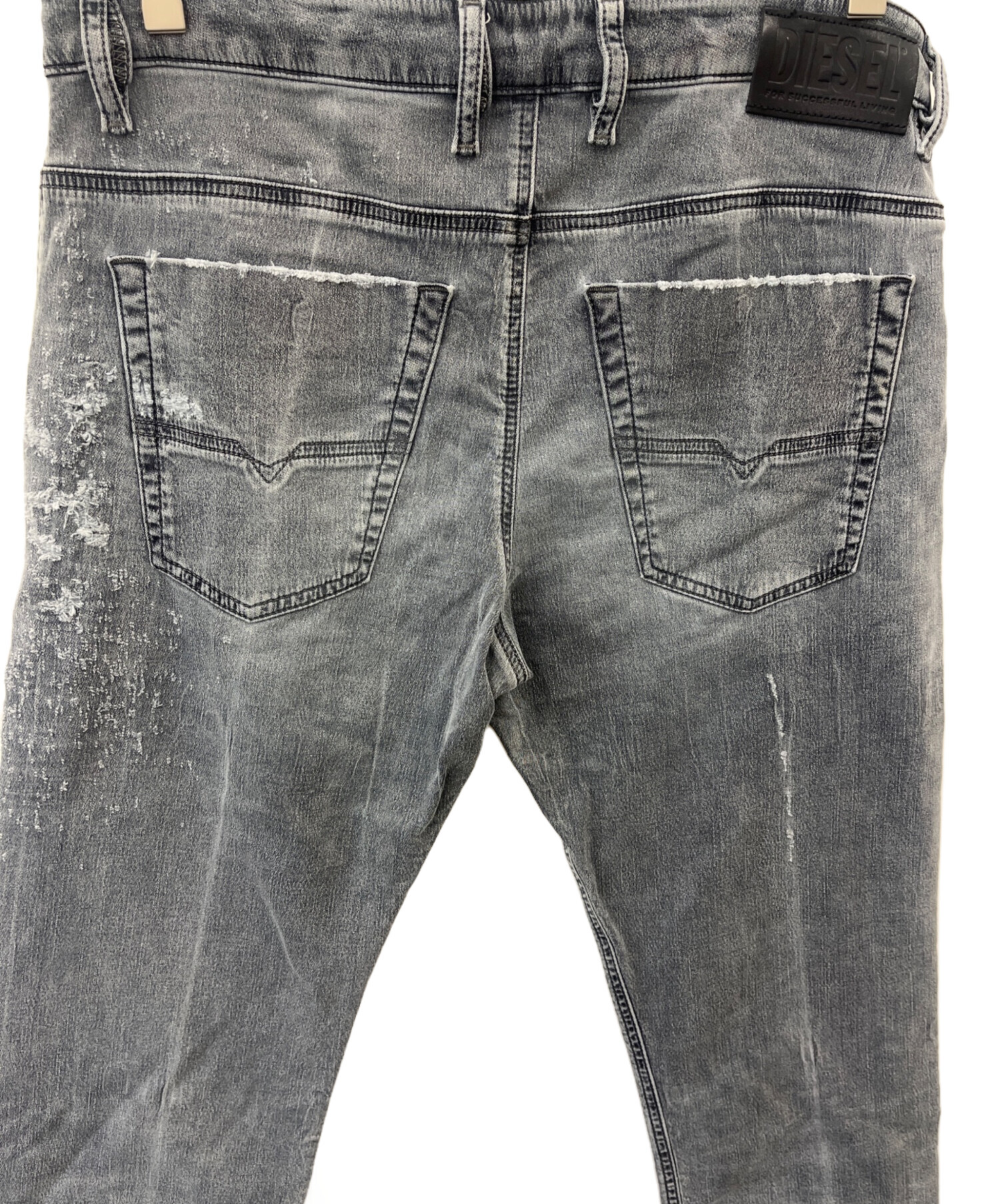 中古・古着通販】DIESEL (ディーゼル) ダメージ加工デニムパンツ 