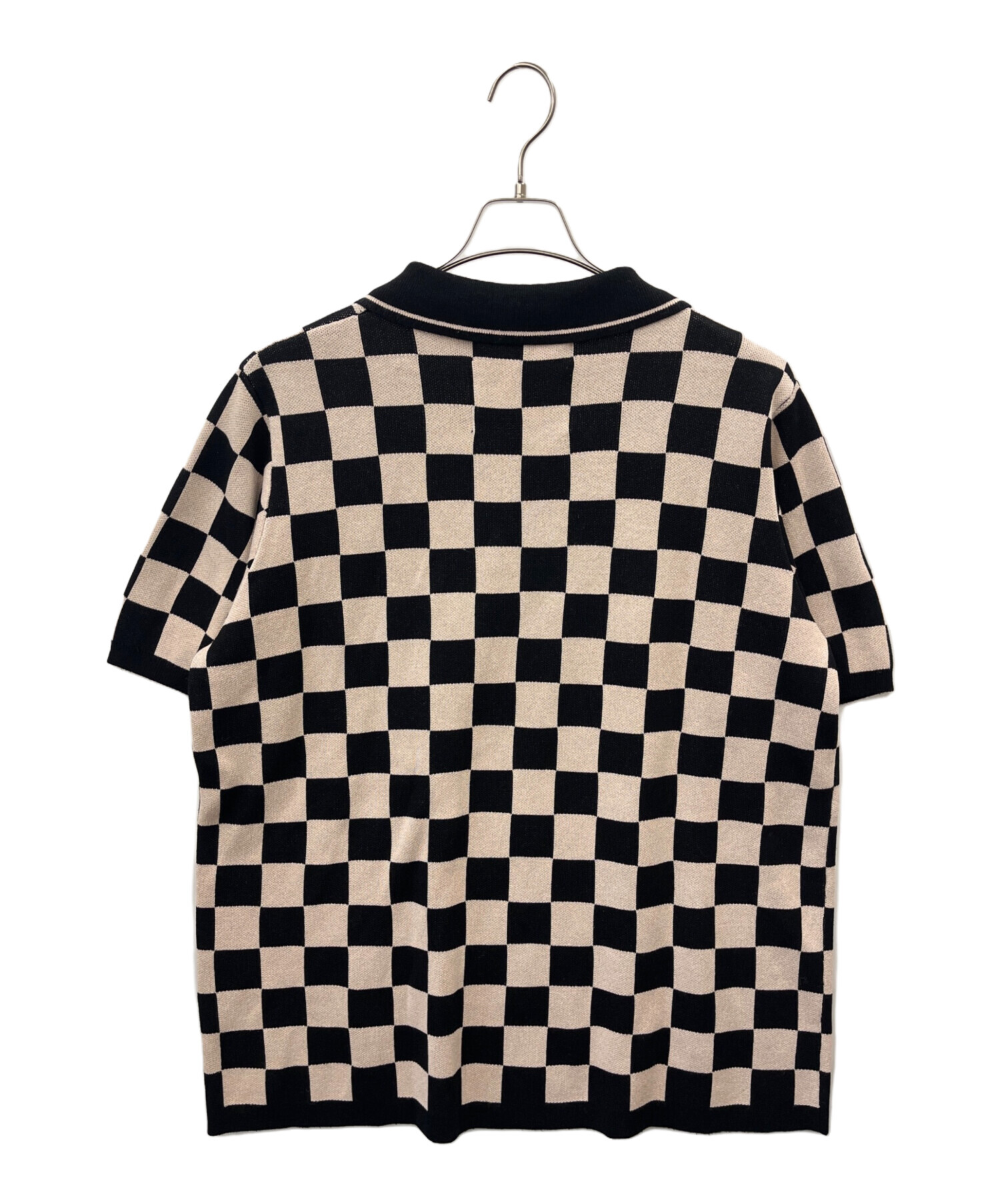 中古・古着通販】DAIRIKU (ダイリク) ニットポロシャツ ブラック