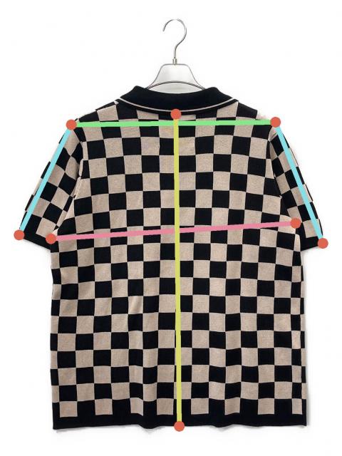 中古・古着通販】DAIRIKU (ダイリク) ニットポロシャツ ブラック