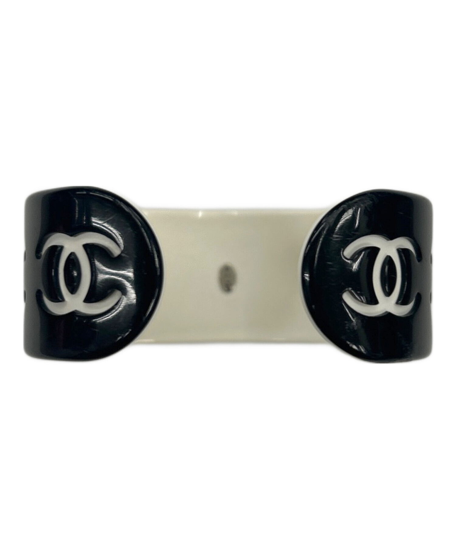 CHANEL(シャネル)バングル03年製 中古・古着通販】CHANEL (シャネル) バングル ブラック×ホワイト