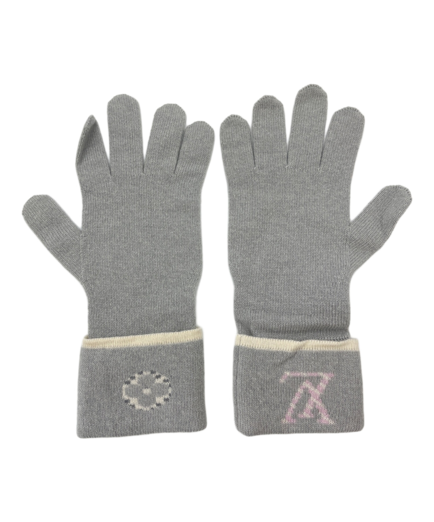 ルイ・ヴィトン ロゴ入りニット手袋