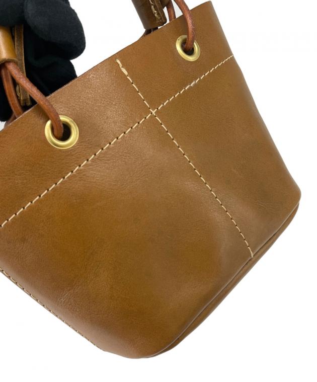 R*様 ★新品未使用に近い★ レア物　ヘルツ　HERZ ブラウン レザー ハンド 中古・古着通販】Herz (ヘルツ) Herz ハンドバッグ ブラウン｜ブランド