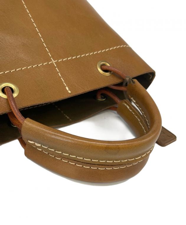 R*様 ★新品未使用に近い★ レア物　ヘルツ　HERZ ブラウン レザー ハンド 中古・古着通販】Herz (ヘルツ) Herz ハンドバッグ ブラウン｜ブランド