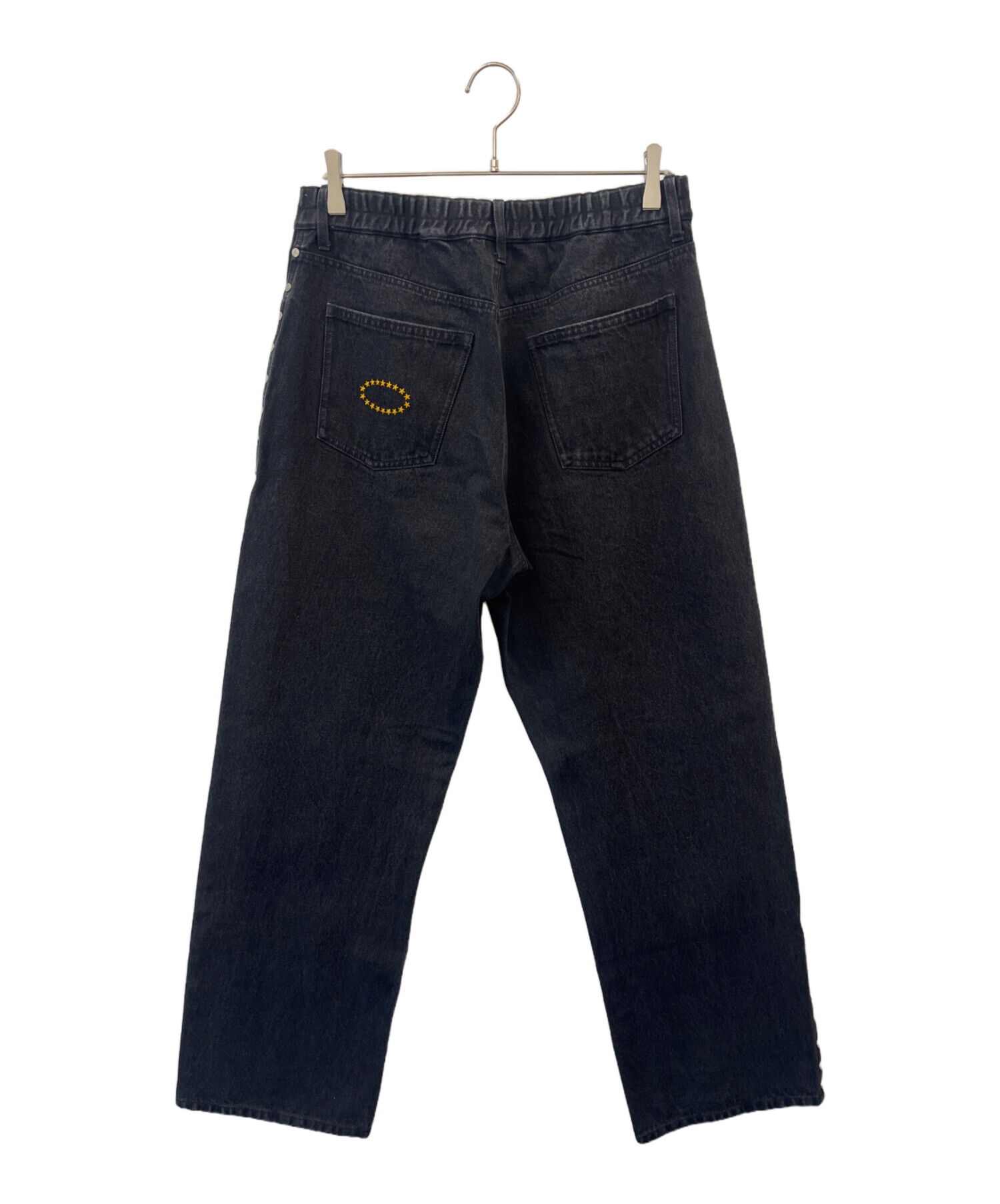 中古・古着通販】AFB (エーエフビー) スタッズデニムパンツ ブラック 