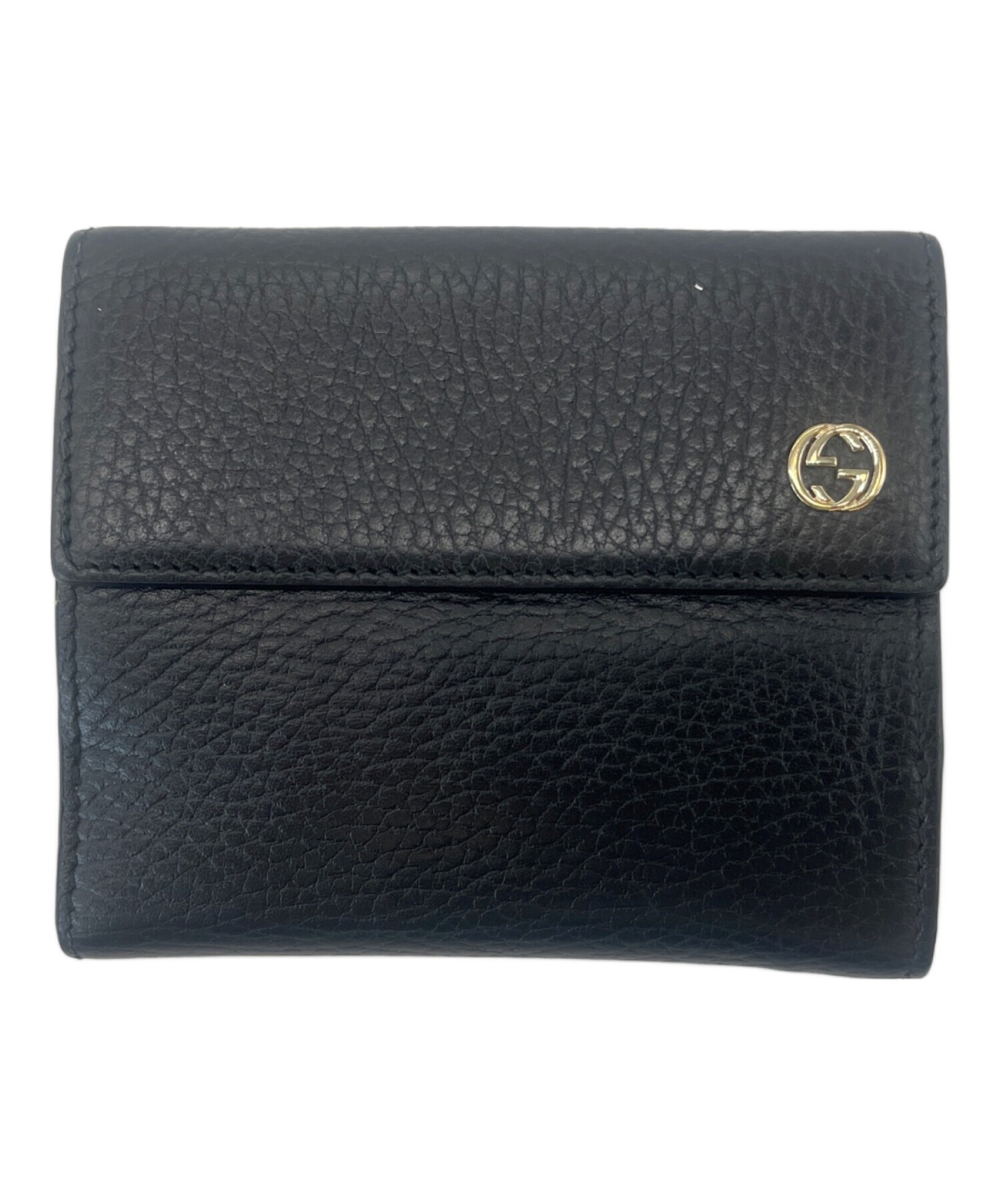 中古・古着通販】GUCCI (グッチ) 2つ折り財布 ブラック｜ブランド 