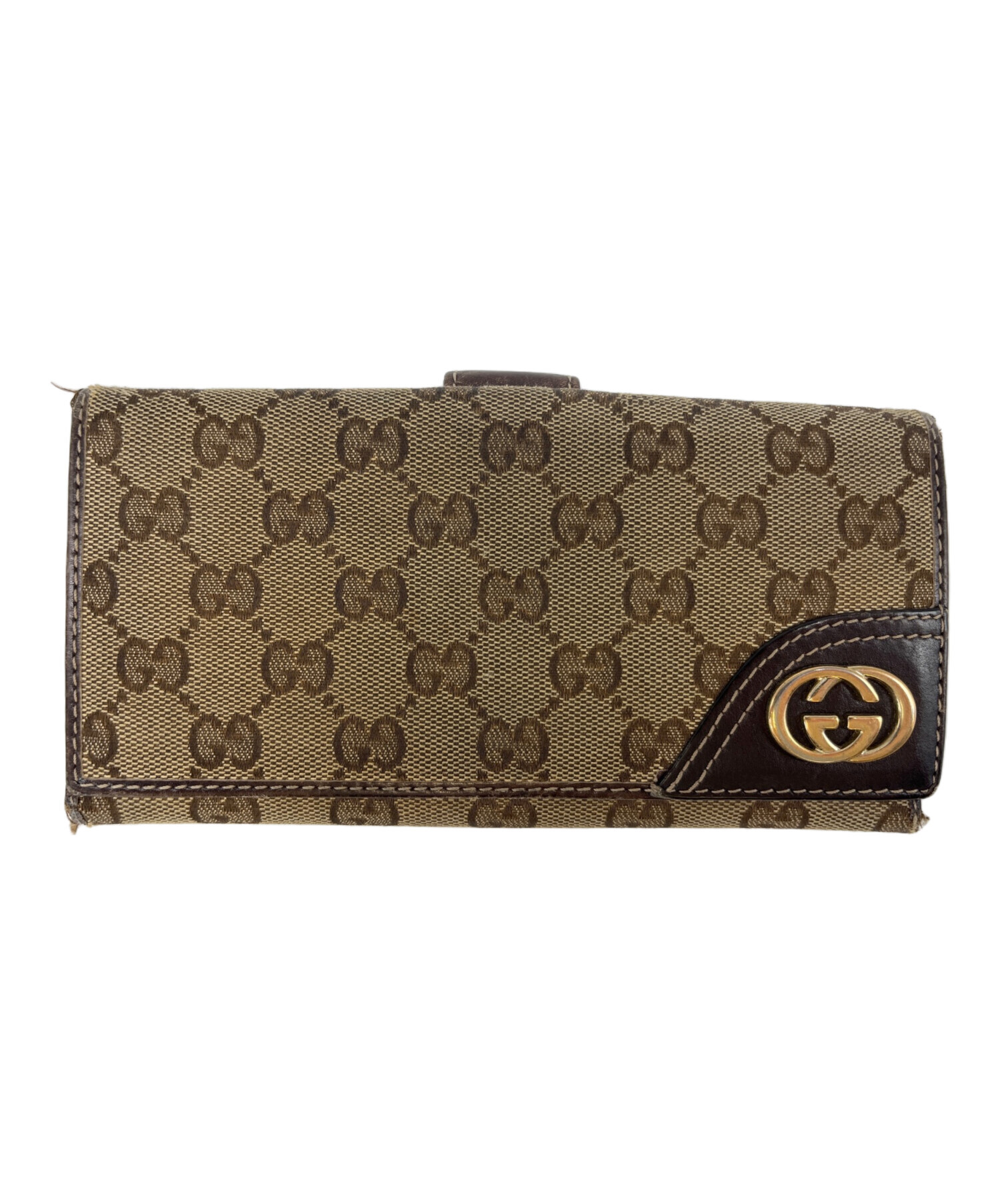 中古・古着通販】GUCCI (グッチ) GUCCI GG 181598 長財布 ベージュ