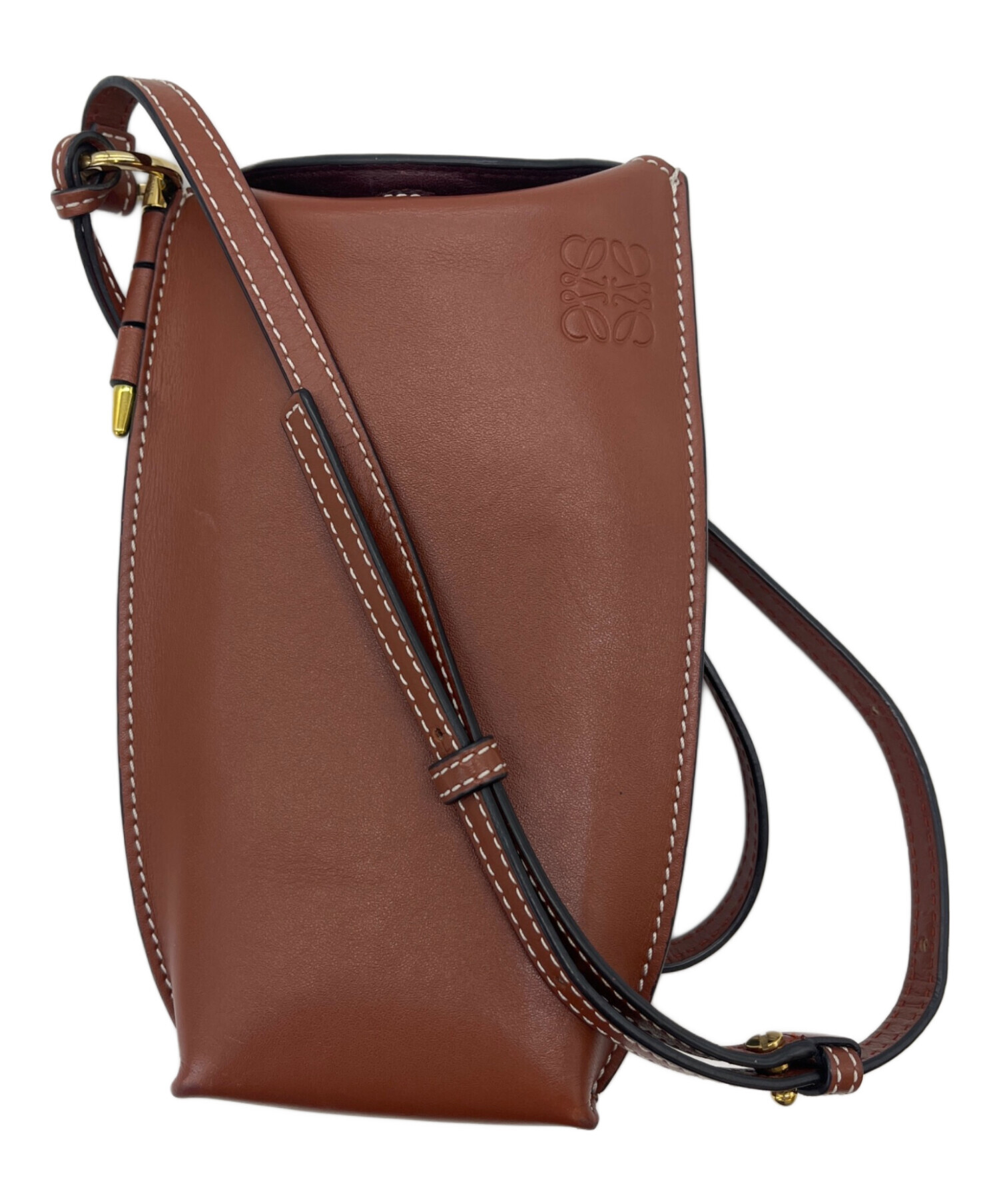 中古・古着通販】LOEWE (ロエベ) スマホショルダー ブラウン｜ブランド