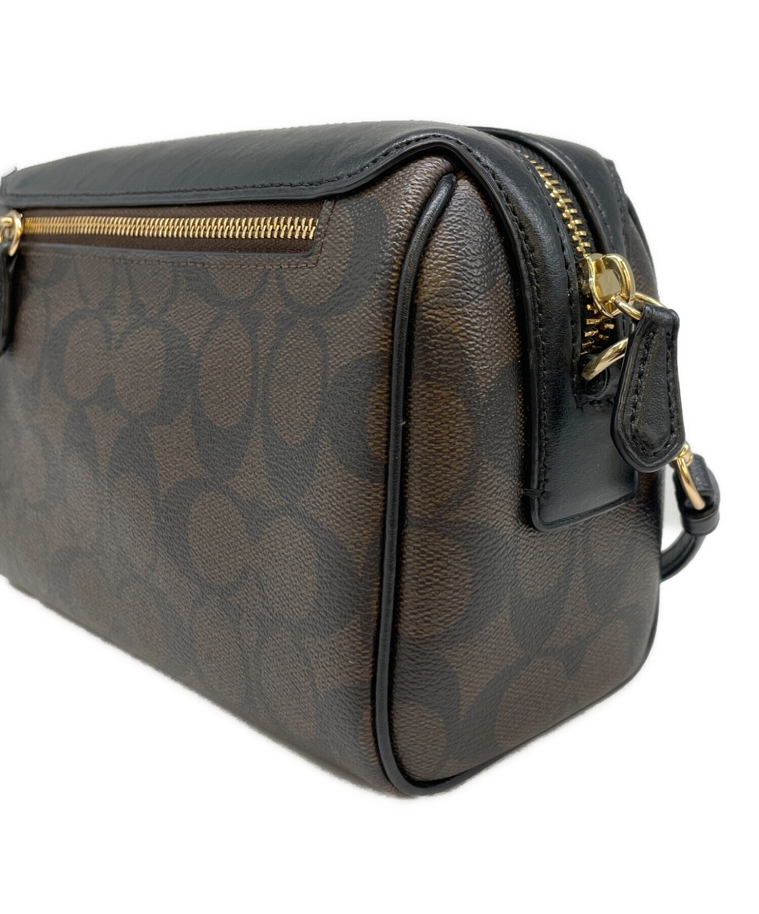 COACH    F77879    ショルダーバック　ブラウンブラック 中古・古着通販】COACH (コーチ) COACH F77879 ショルダーバッグ