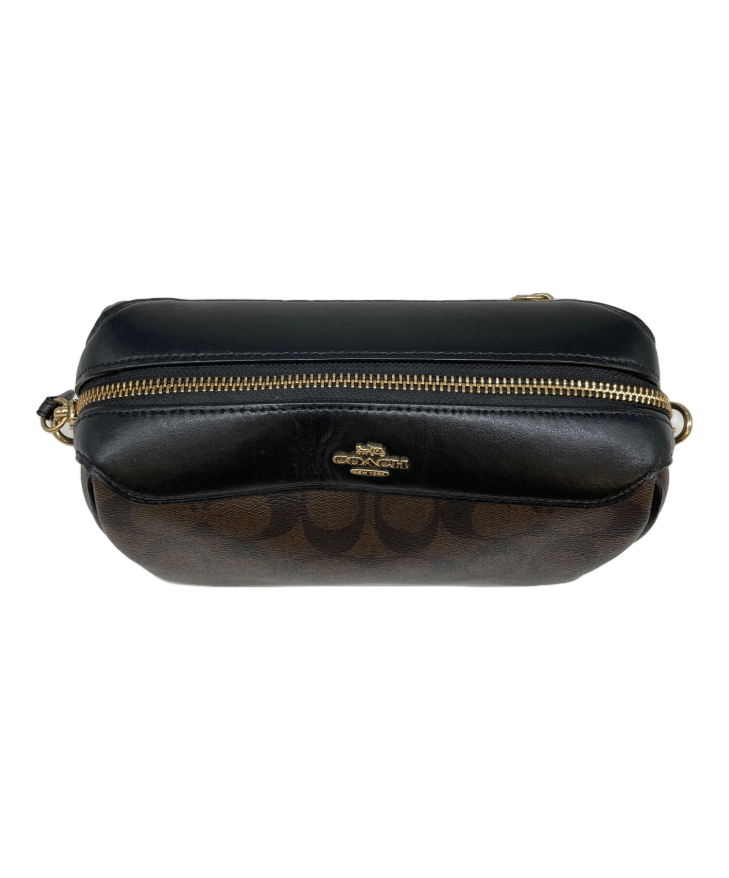COACH    F77879    ショルダーバック　ブラウンブラック 中古・古着通販】COACH (コーチ) COACH F77879 ショルダーバッグ