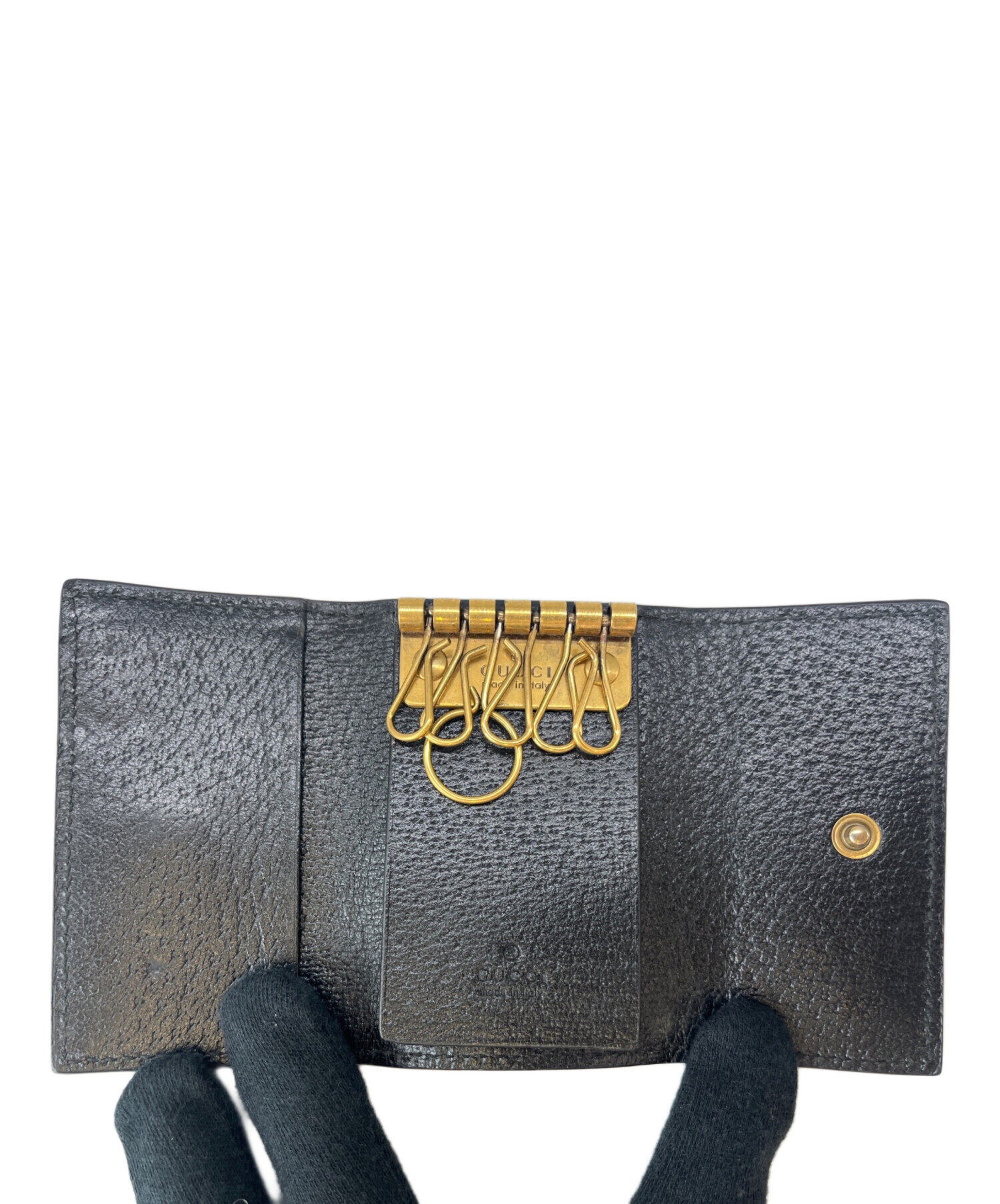 正規品　新品未使用　グッチキーケース　グッチアニマリエビー　グッチレザー GUCCI アニマリエ レザー キーケース 買取実績 | 玉光堂