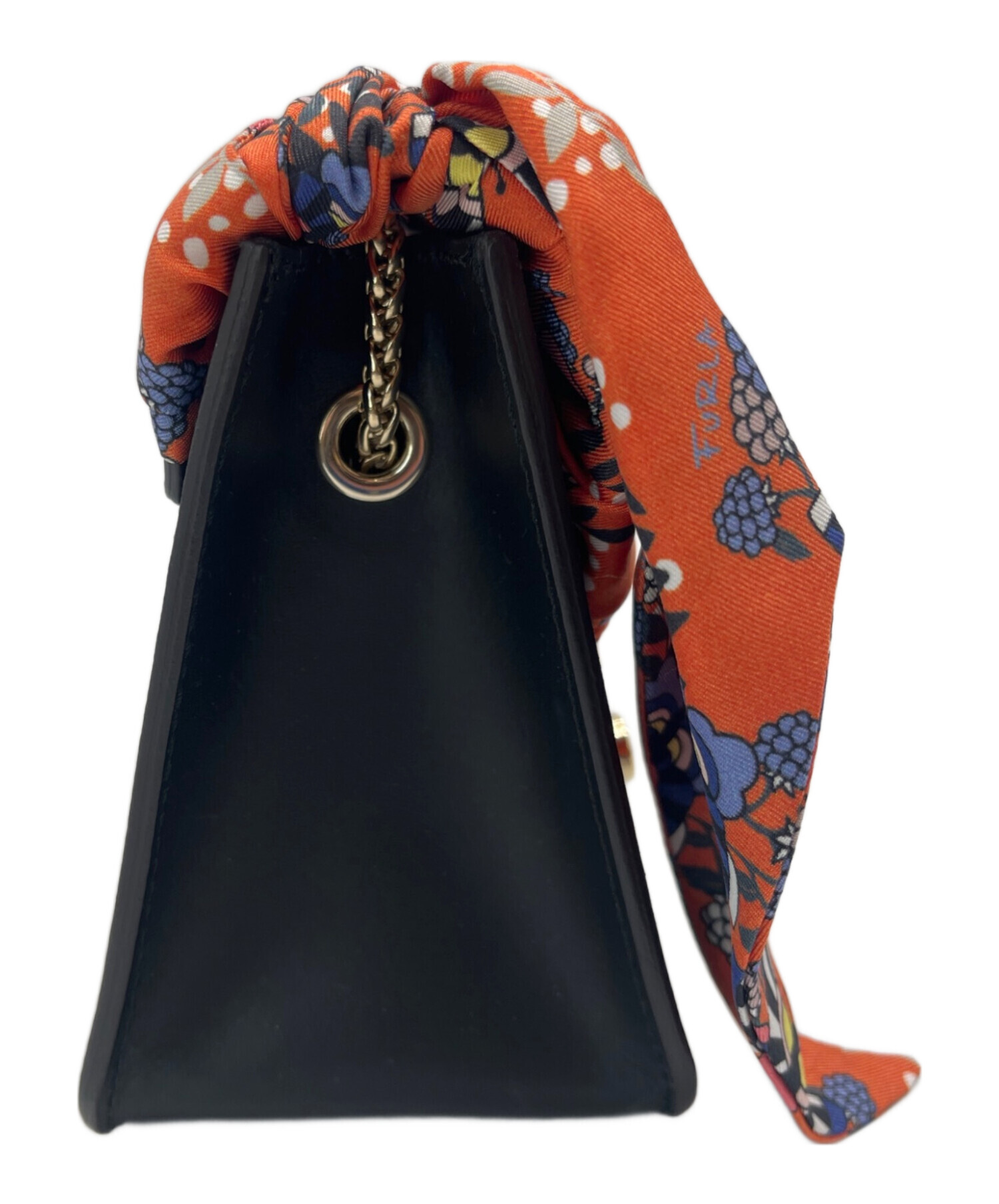 FURLA メトロポリス チェーンショルダーバッグ オレンジ 中古・古着 