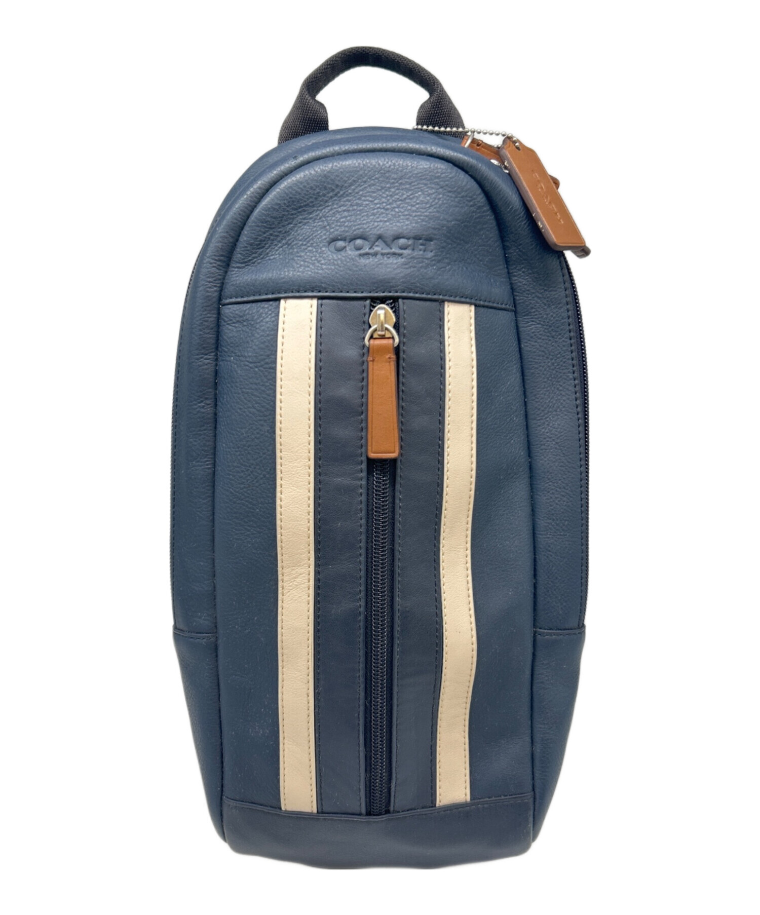 中古・古着通販】COACH (コーチ) ワンショルダーバッグ ネイビー