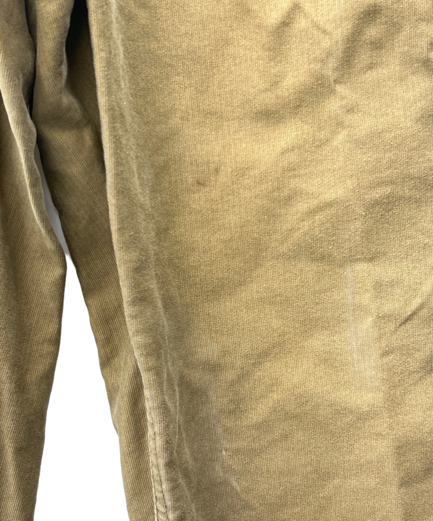 ラルフローレンダブルアールエル ベージュ ペイント加工 オーバーオール 中古・古着通販】RRL (ダブルアールエル) キャモ ストレッチ コットン