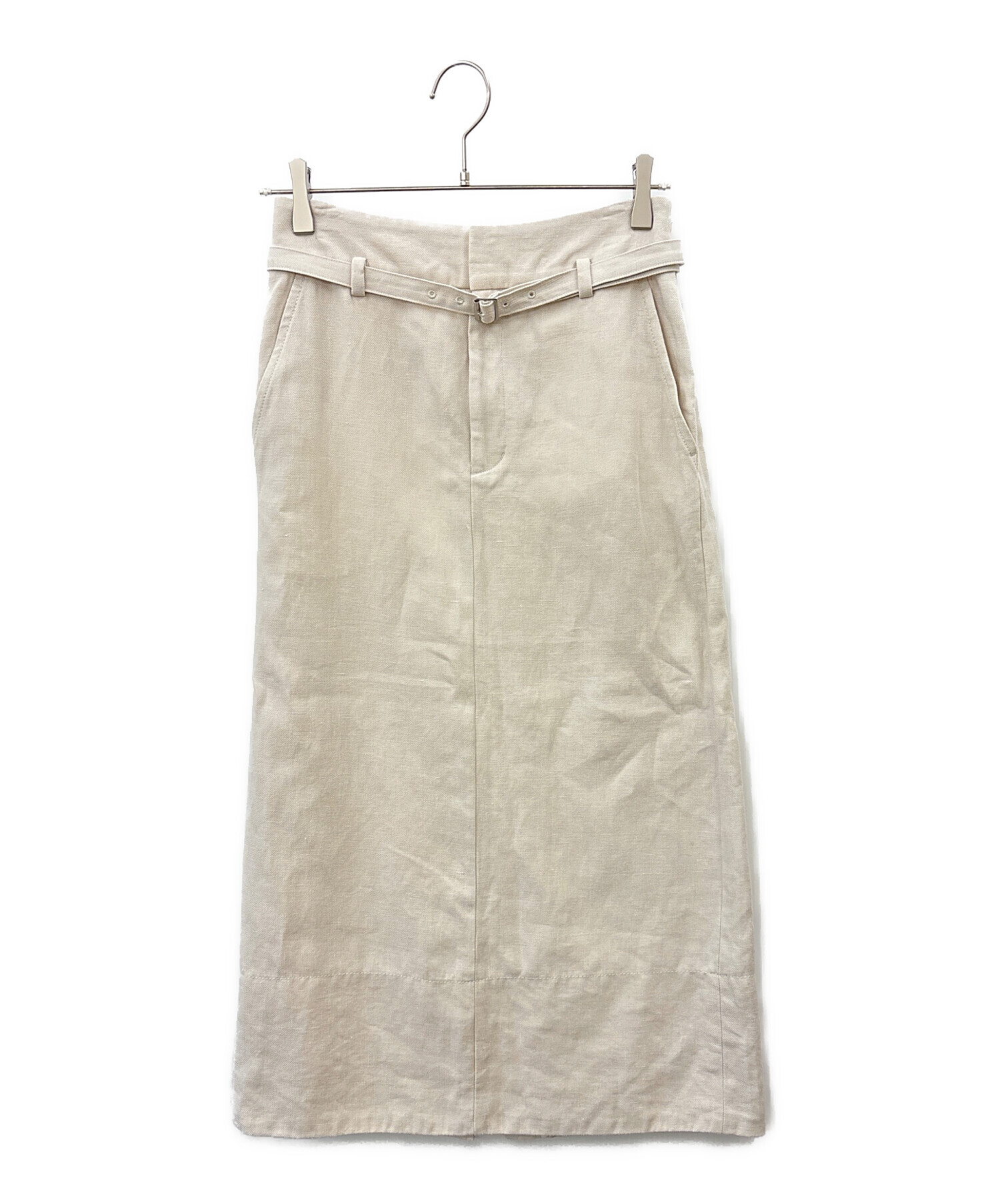 中古・古着通販】ebure (エブール) EBURE ベルテッドタイトスカート