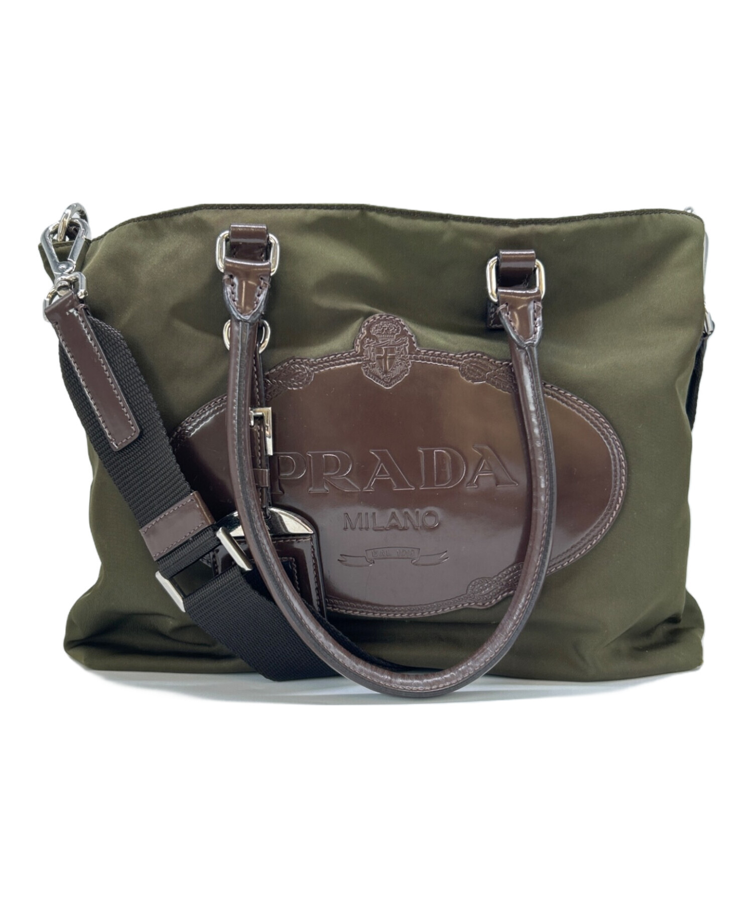 中古・古着通販】PRADA (プラダ) PRADA 2WAYバッグ オリーブ｜ブランド 