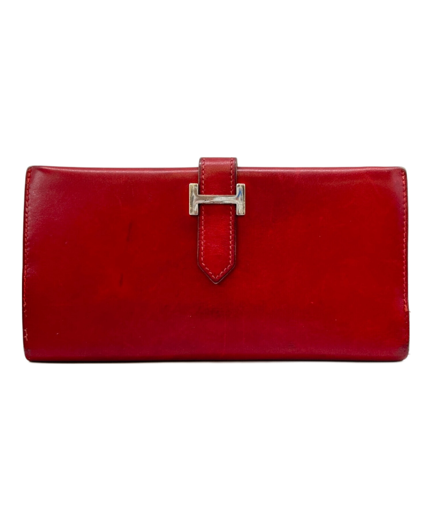 ★リユースのサカイ水戸店★ エルメス 長財布 赤 H×D×W クリーニング済み MT6241 中古・古着通販】HERMES (エルメス) HERMES 長財布 レッド｜ブランド