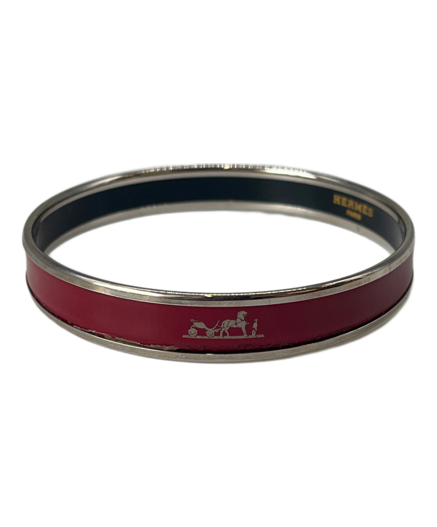 HERMES エルメス バングル ブレスレット エマイユ PM パリ PARIS HERMES エルメス エマイユPM バングル ブレスレットリーフ