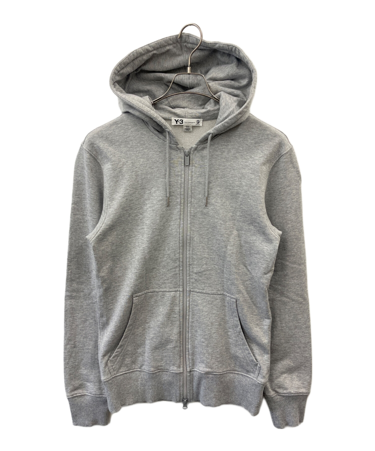【新品未使用】Y-3 グレー フード付きパーカー 中古・古着通販】Y-3 (ワイスリー) Y-3 ジップパーカー グレー サイズ