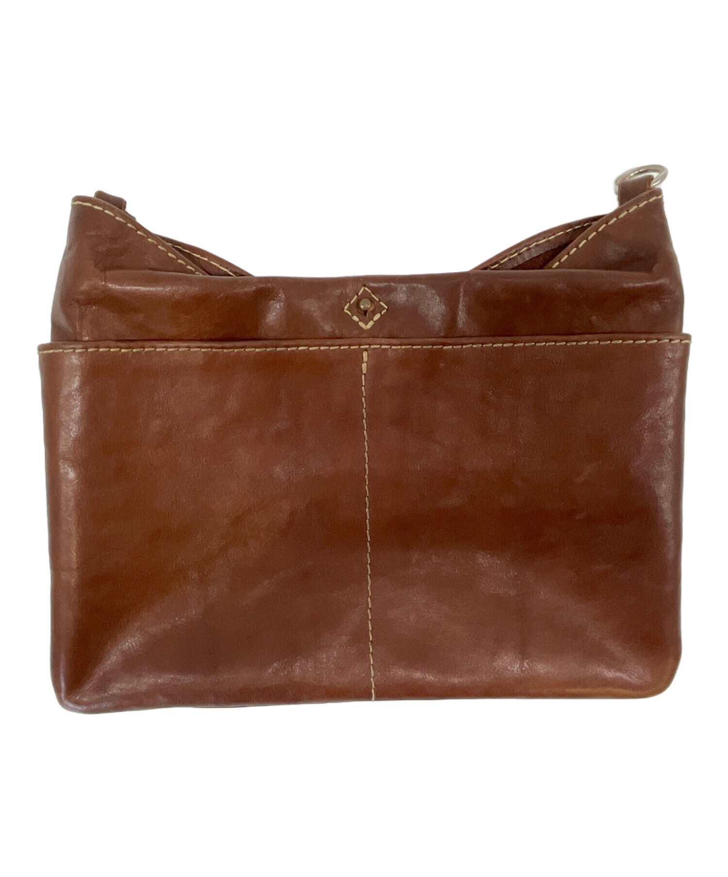 HERZ レザー ショルダーバッグ ブラウン 中古・古着通販】Herz (ヘルツ) Herz レザーショルダーバッグ ブラウン