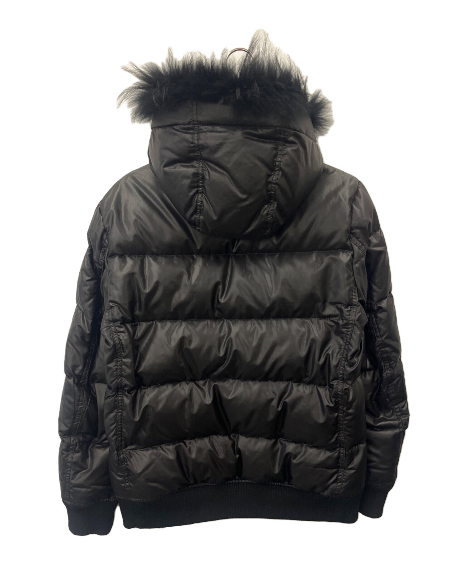 【BURBERRY　BLACKLABEL】ダウンコート BURBERRY BLACK LABEL ダウンコート黒 ファー付きフード