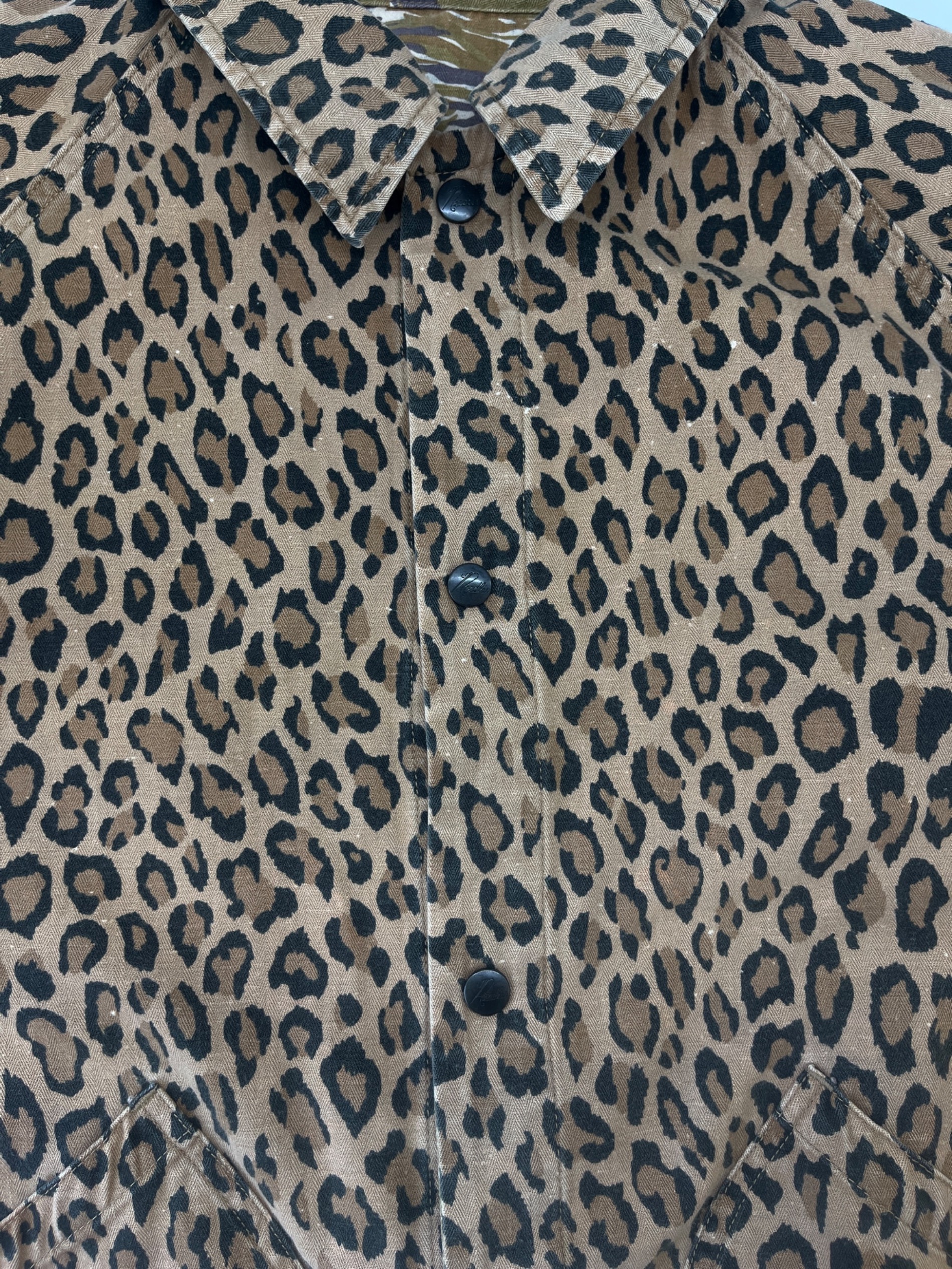 メ*2様 needles レオパード リバーシブル リブカラー ジャケット FK メ*2様 needles レオパード リバーシブル リブカラー ジャケット FK メ