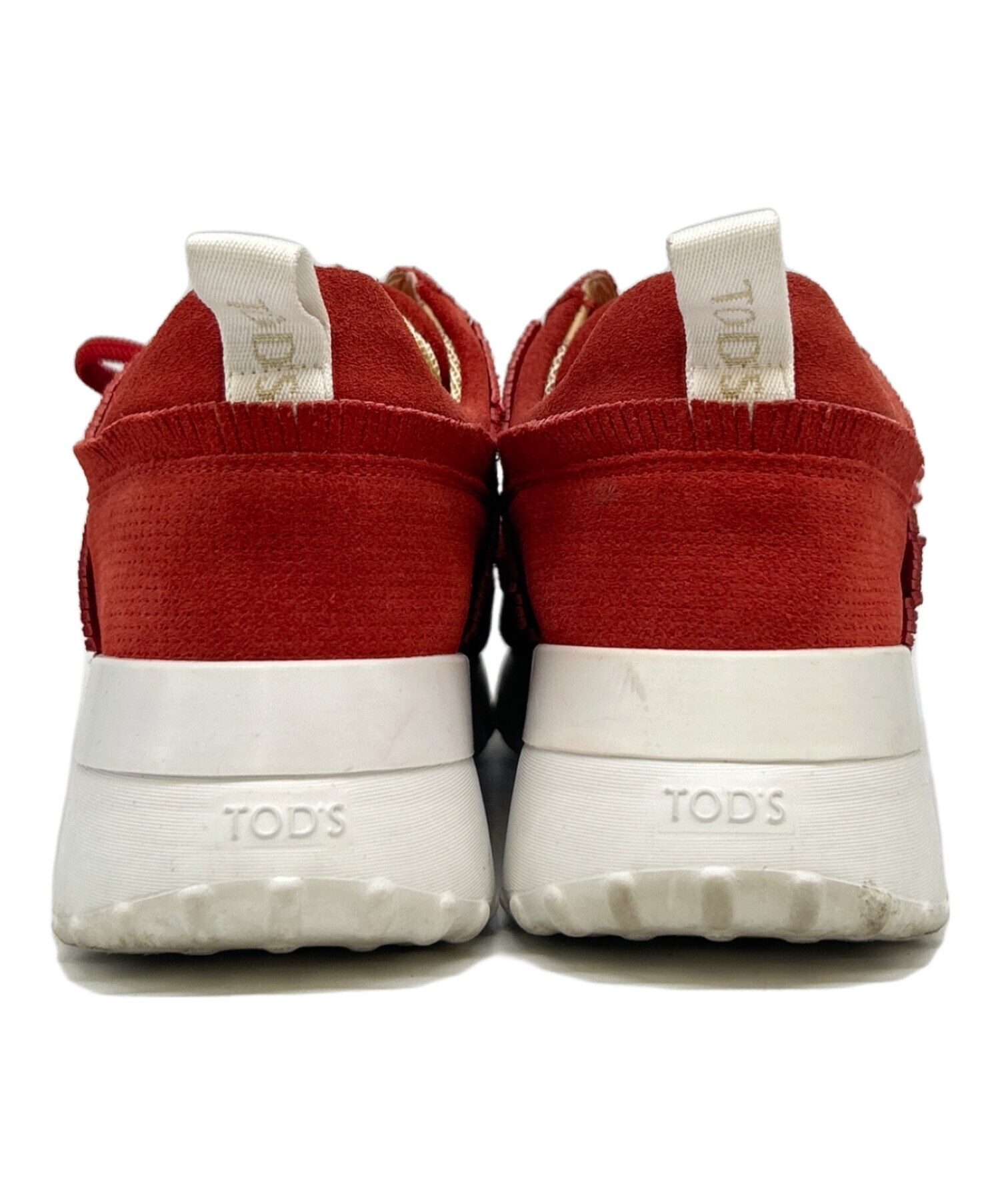 【未使用級】TOD’S トッズ スニーカー ボルドー 36 23cm 中古・古着通販】TOD'S (トッズ) TOD'S フリンジスニーカー レッド