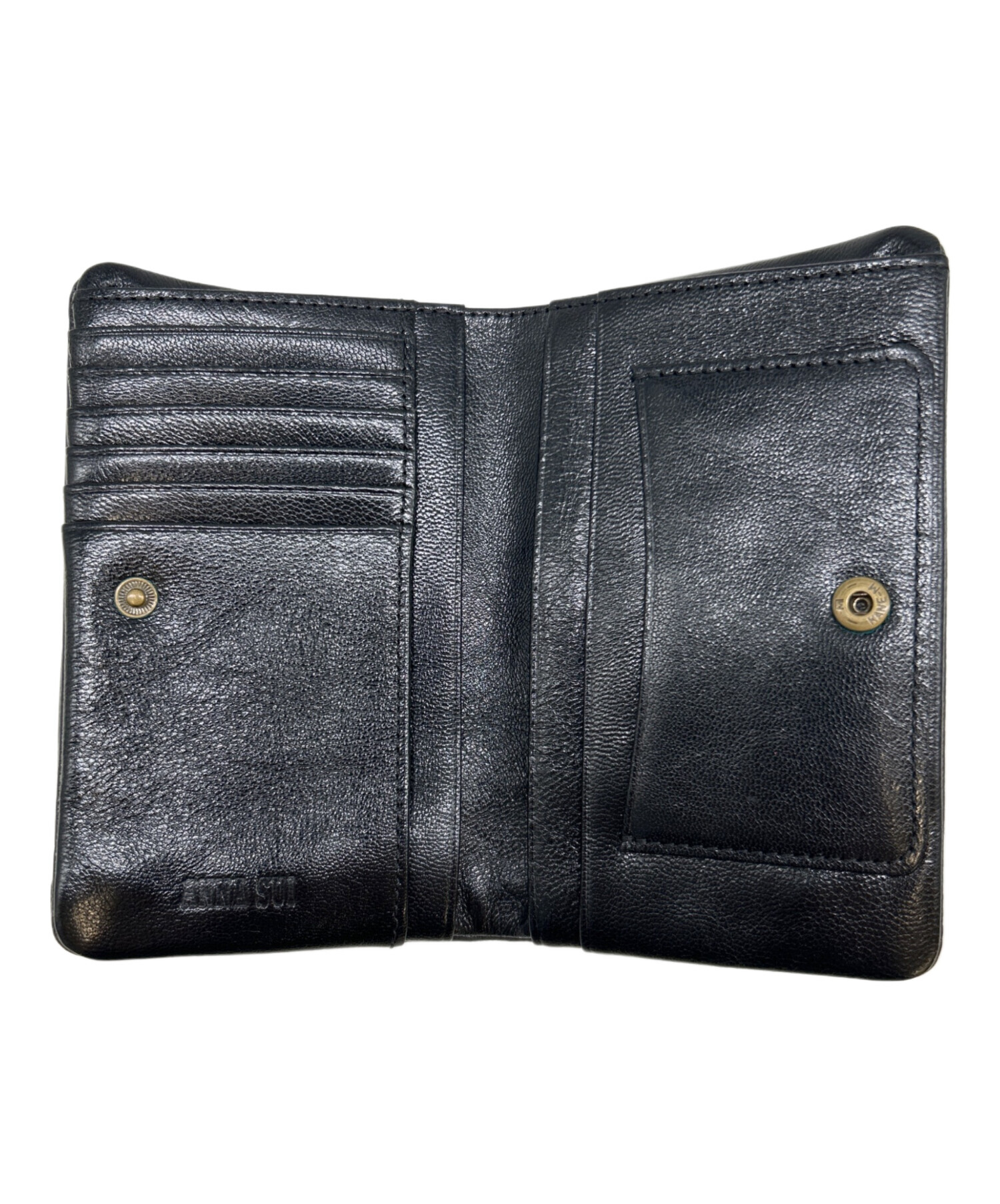 中古・古着通販】ANNA SUI (アナスイ) ANNA SUI 2つ折り財布 ブラック