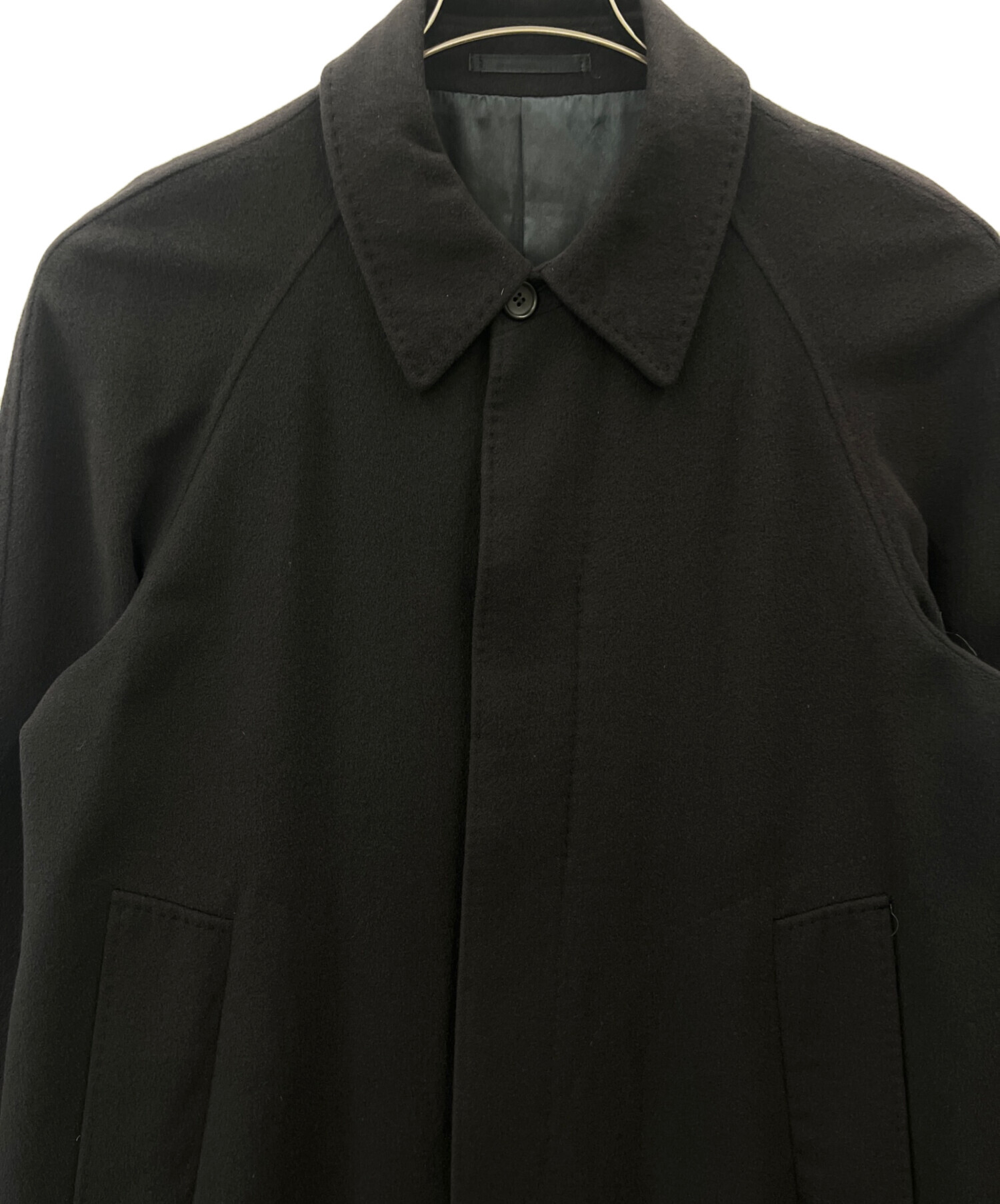 未使用級美品　ポールスミス　アンゴラ100%ステンカラーコート　ブラック　黒　M 中古・古着通販】PAUL SMITH (ポールスミス) Paul Smith ステンカラー
