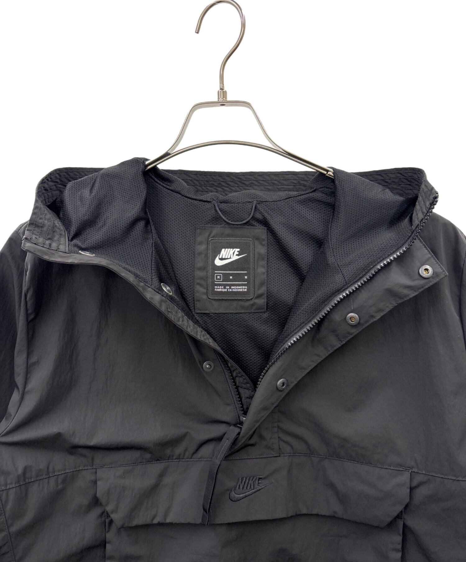 NIKE ナイキ ビッグスウォッシュ アノラックパーカー XL ブラック 中古・古着通販】NIKE (ナイキ) アノラックパーカー ブラック サイズ