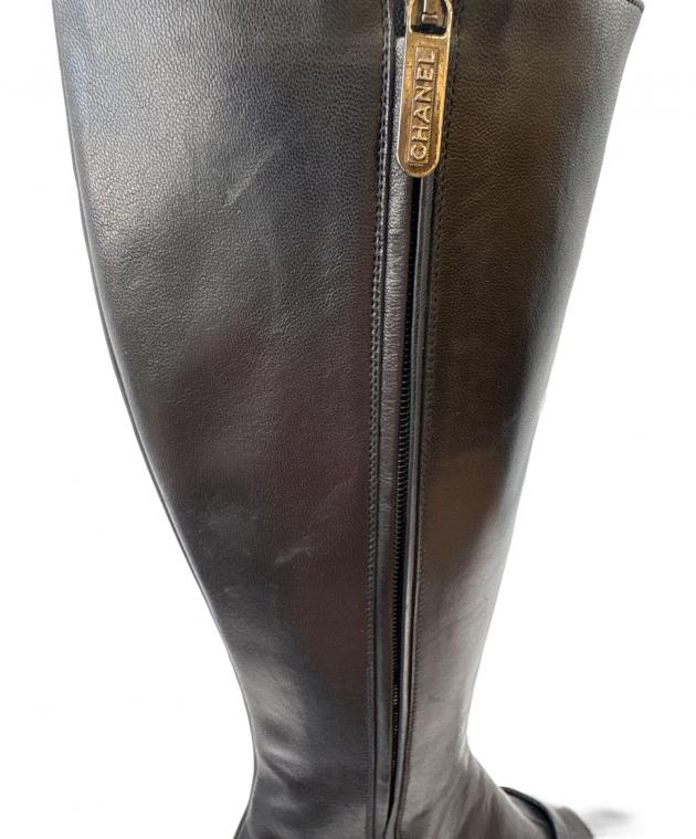 中古・古着通販】CHANEL (シャネル) ロングブーツCHANEL ブラック