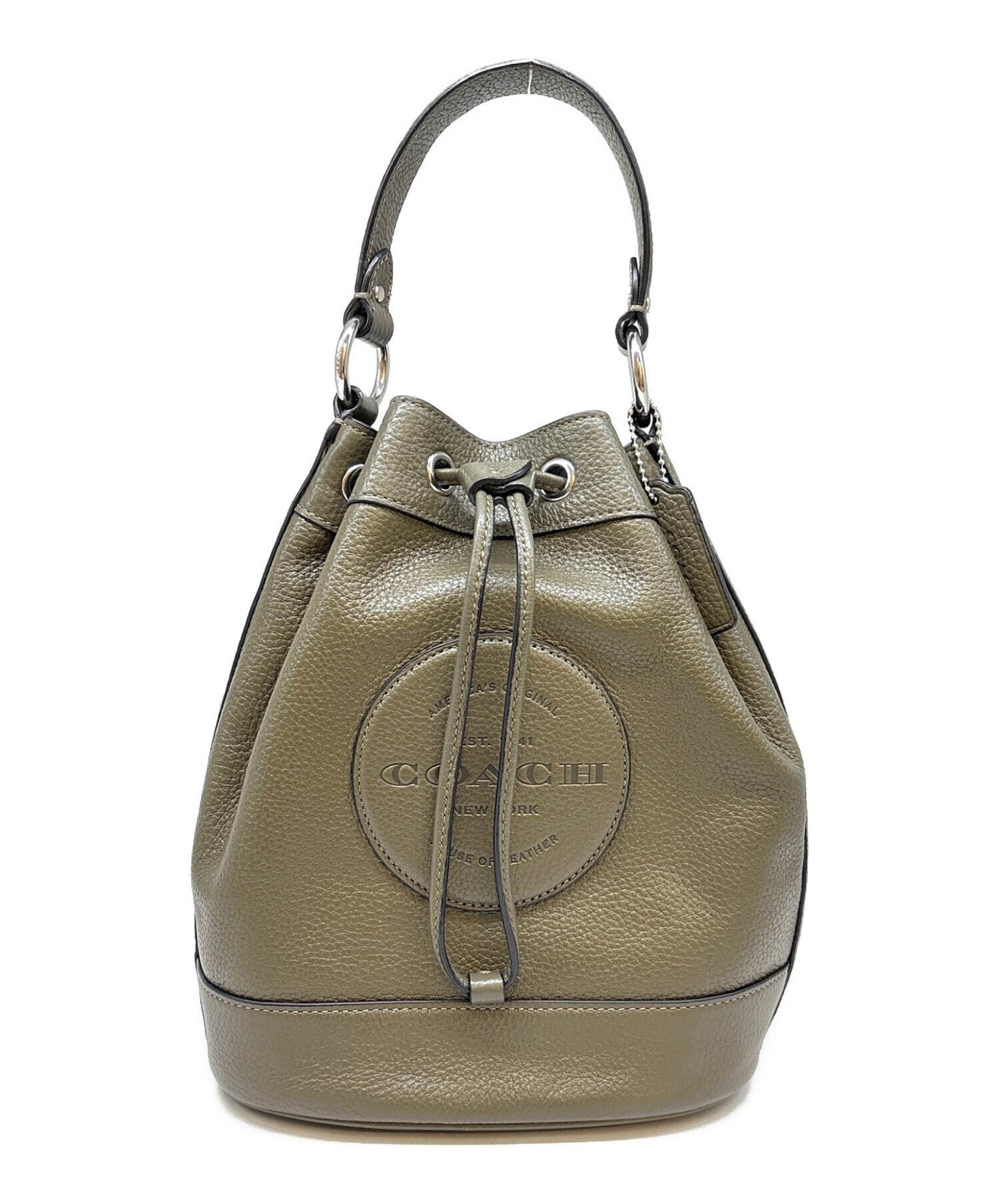 中古・古着通販】COACH (コーチ) COACH 巾着ショルダーバッグ グリーン 