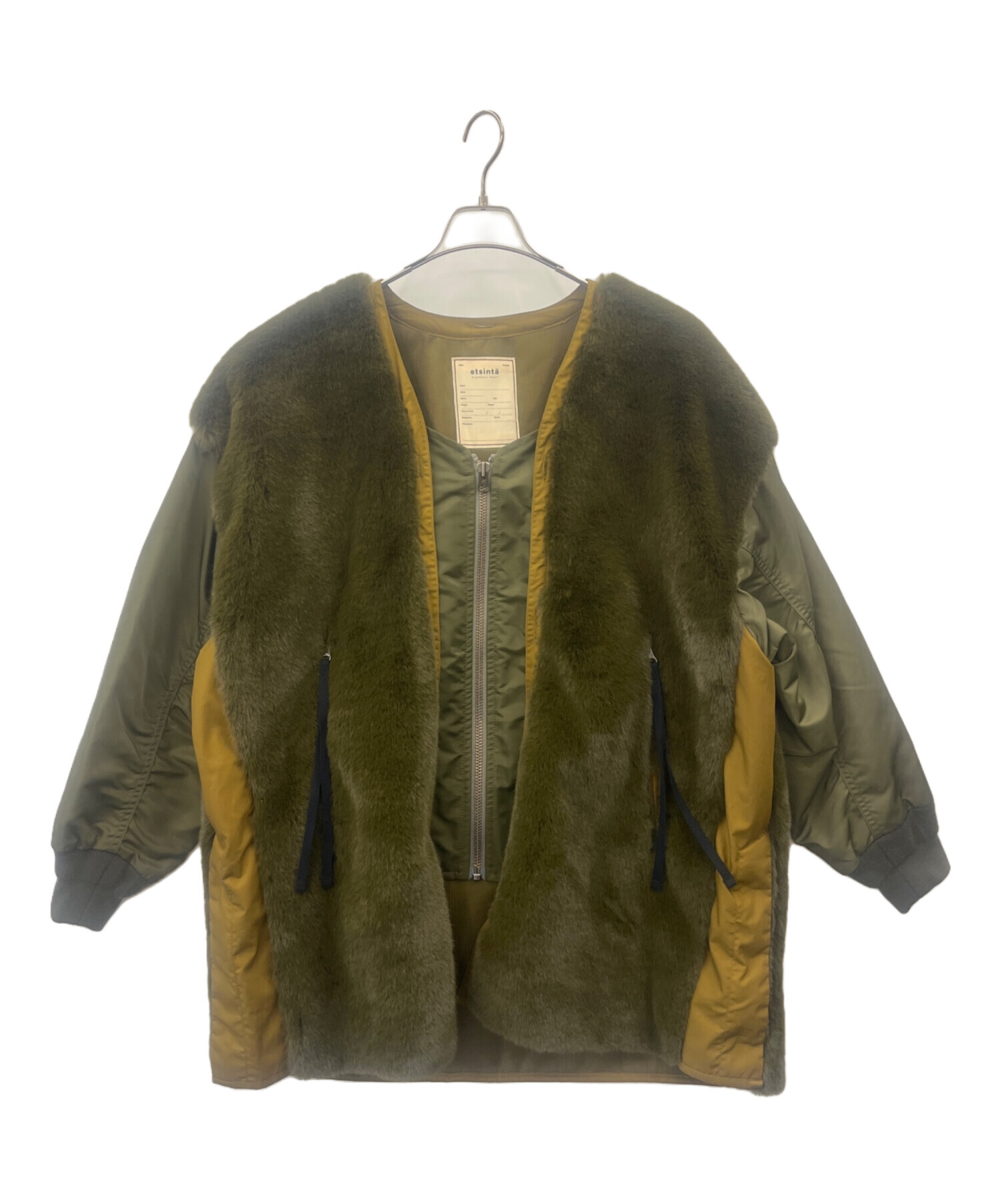 中古・古着通販】etsinta (エシンタ) etsinta ファー切替ジャケット