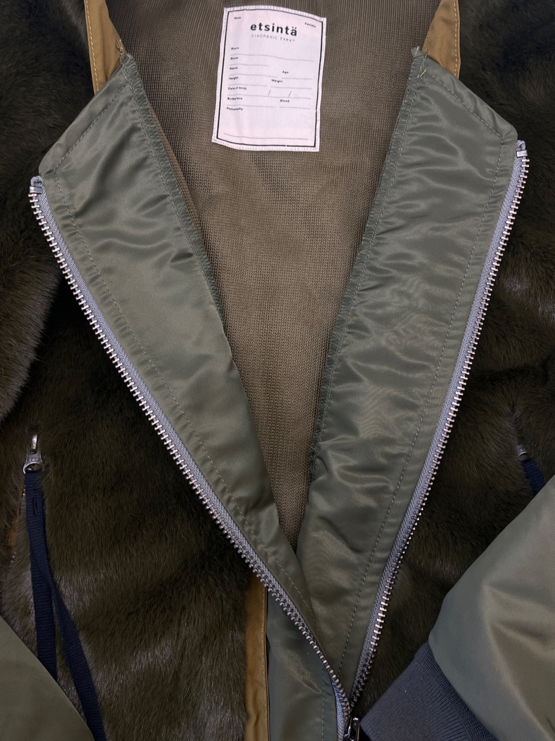 中古・古着通販】etsinta (エシンタ) etsinta ファー切替ジャケット 
