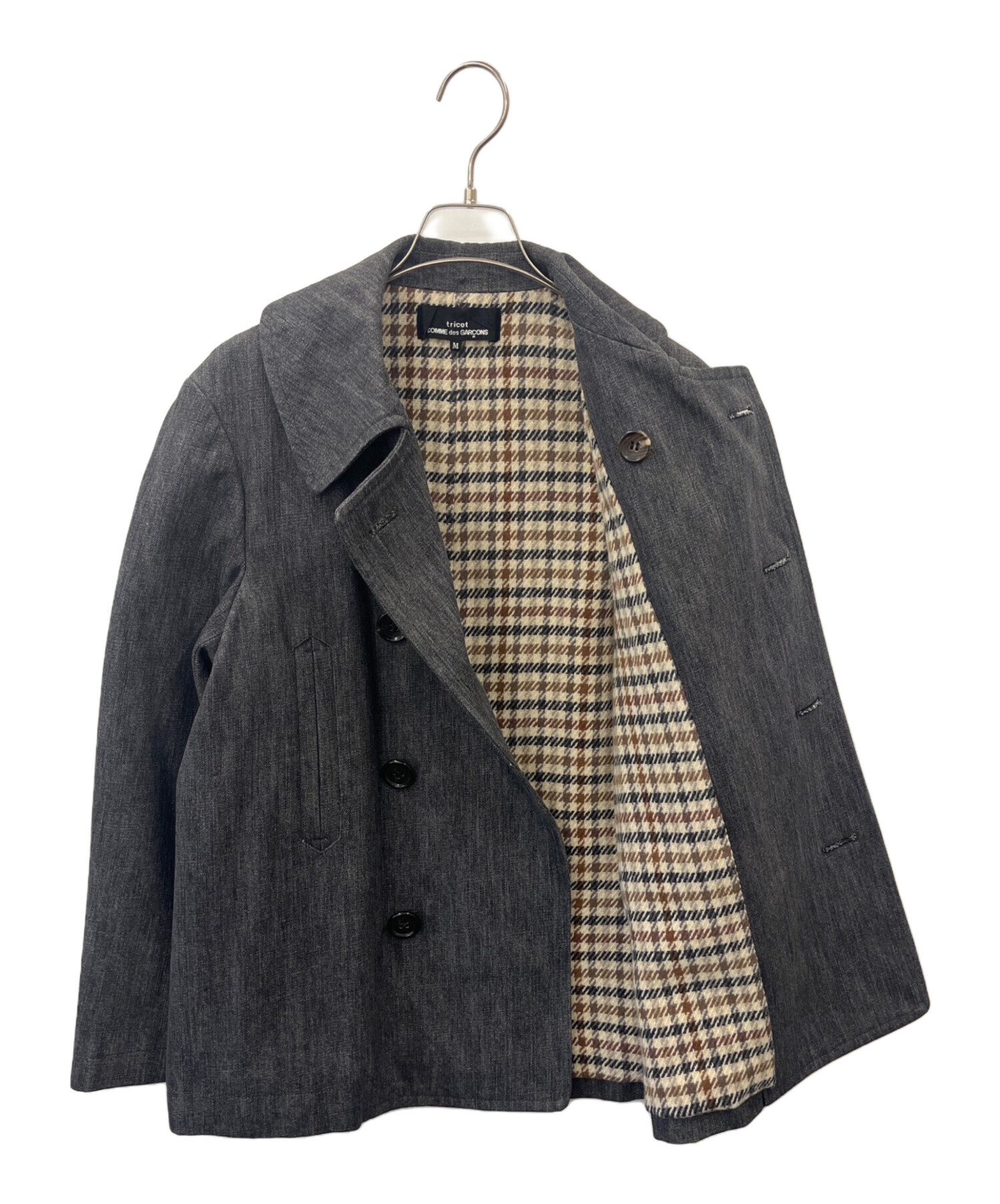 COMME des GARÇONS カラーコート グレー 中古・古着通販】tricot COMME des GARCONS (トリココムデギャルソン