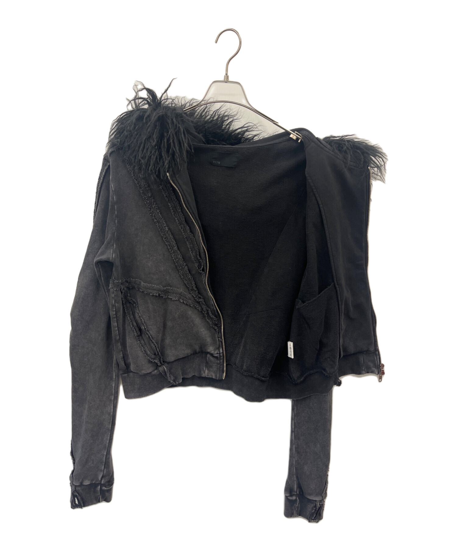 中古・古着通販】FILTH (フィルス) FILTH DISTRESSED ZIP UP HOODIE