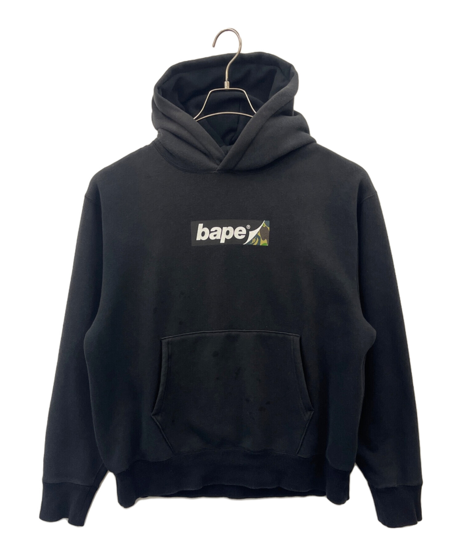 ア ベイシングエイプ プルオーバーパーカー 黒 メンズ Mサイズ 中古・古着通販】A BATHING APE (ア ベイシング エイプ) A BATHING APE