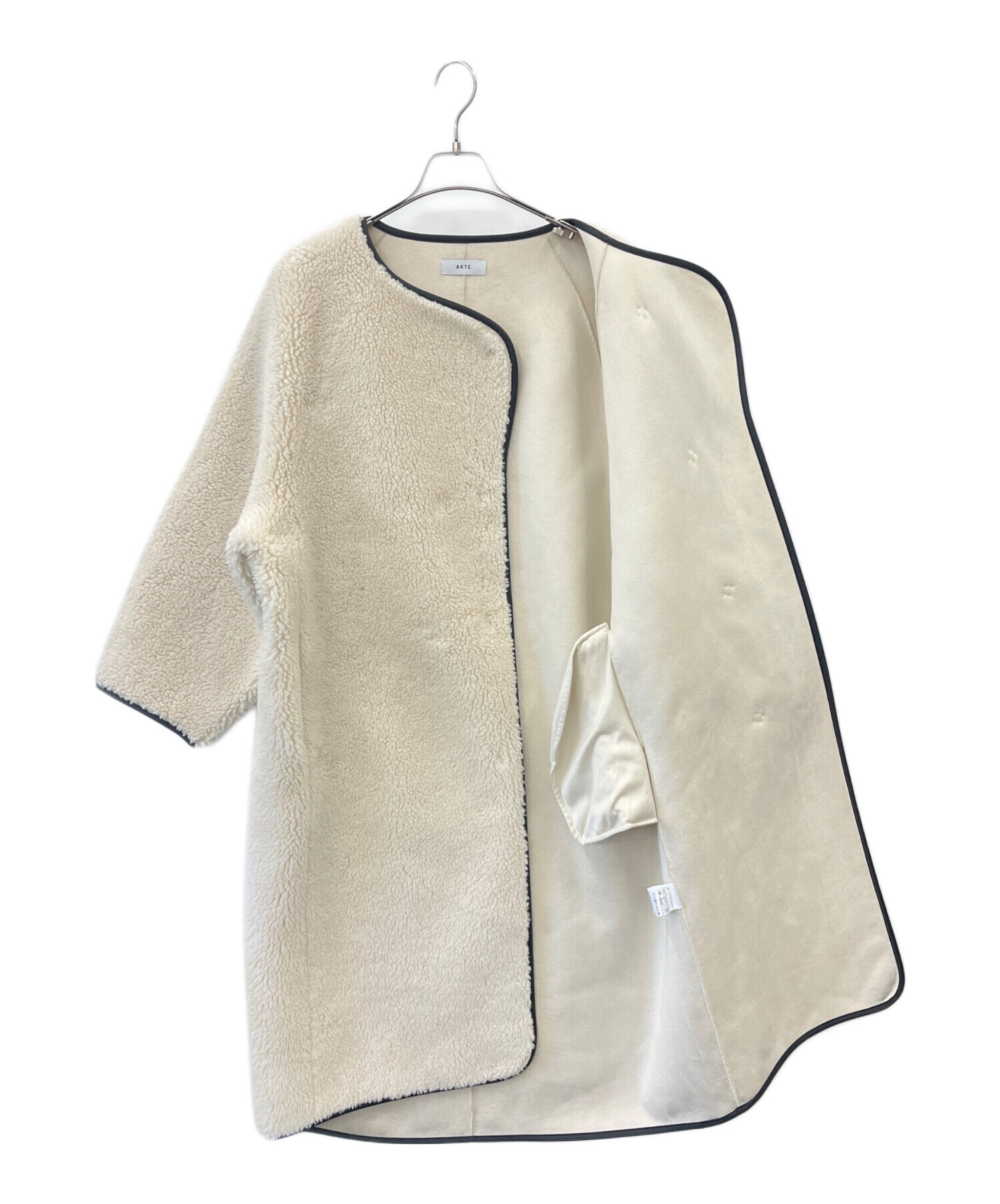 中古・古着通販】AKTE (アクテ) AKTE ボアコート アイボリー サイズ:F 