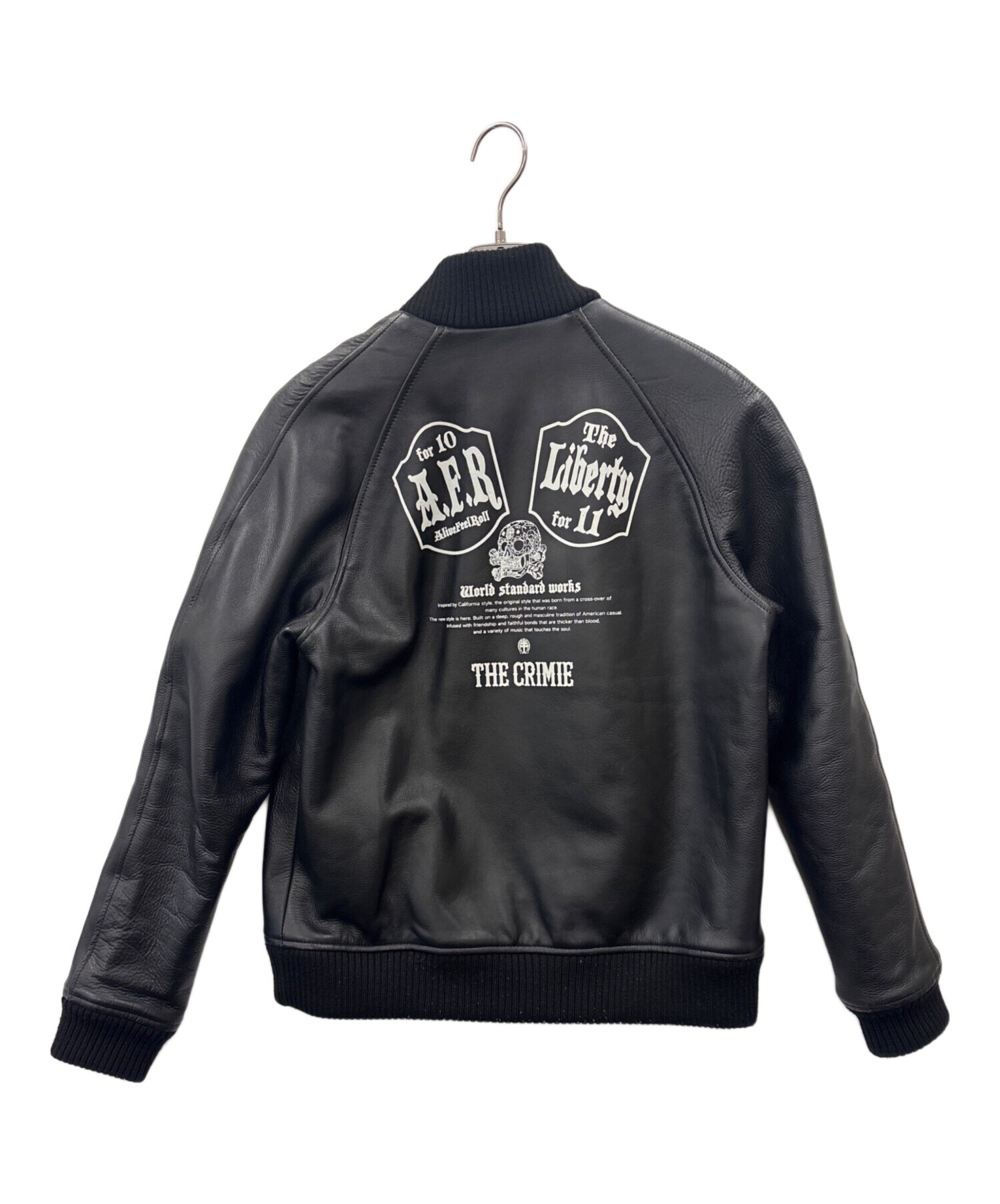 中古・古着通販】CRIMIE (クライミー) CRIMIE レザーブルゾン ブラック