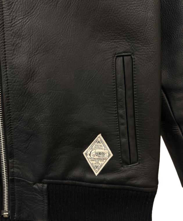 中古・古着通販】CRIMIE (クライミー) CRIMIE レザーブルゾン ブラック