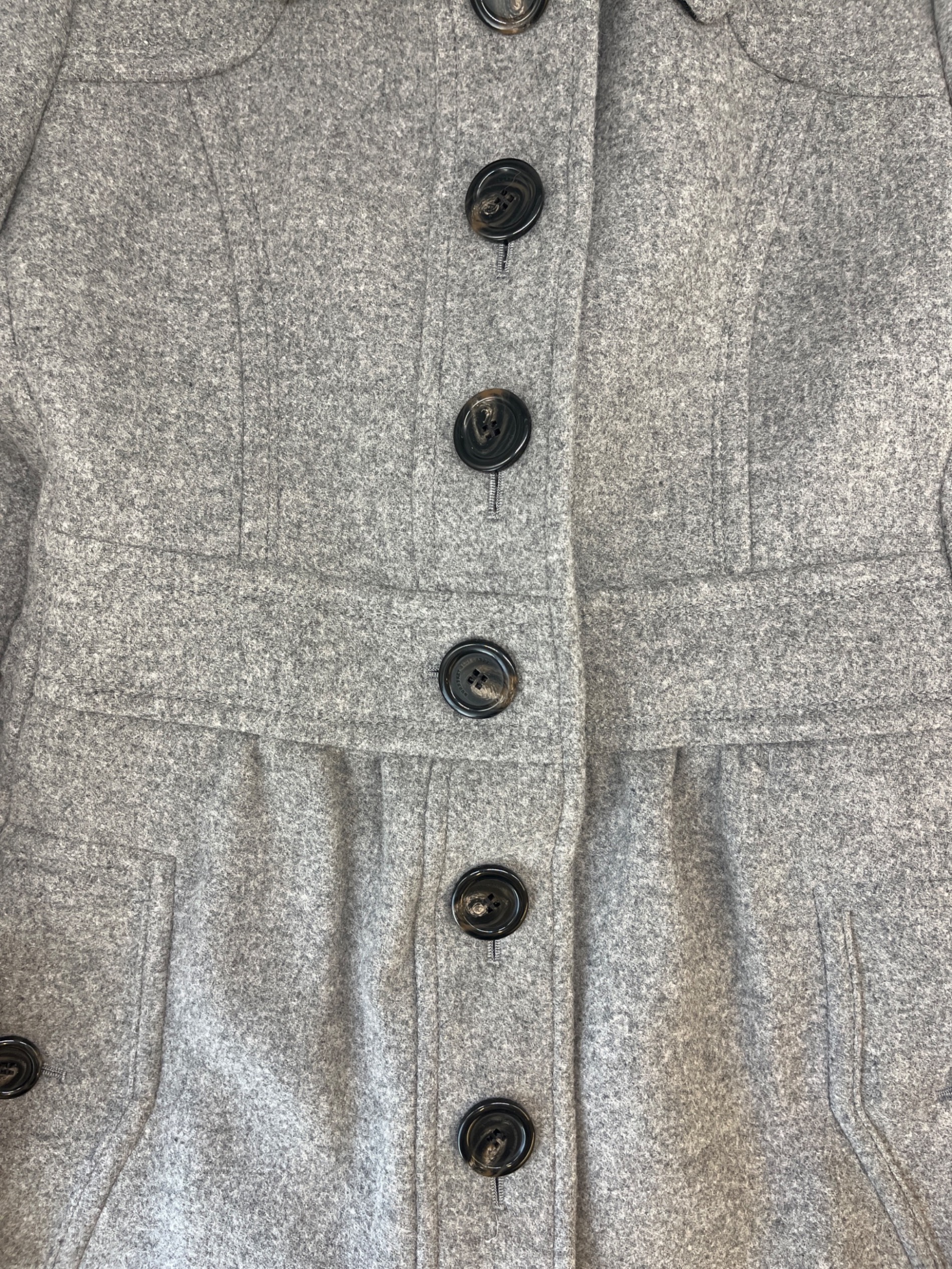 【希少】BurberryBlueLabelラクーンファー付アンゴラ混size36 中古・古着通販】BURBERRY BLUE LABEL (バーバリーロンドンブルー