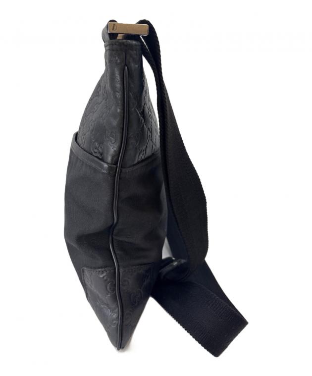 未使用✨ GUCCI グッチ ショルダーストラップ バッグ用 ST レザー 黒 中古・古着通販】GUCCI (グッチ) GUCCI ショルダーバッグ ブラック