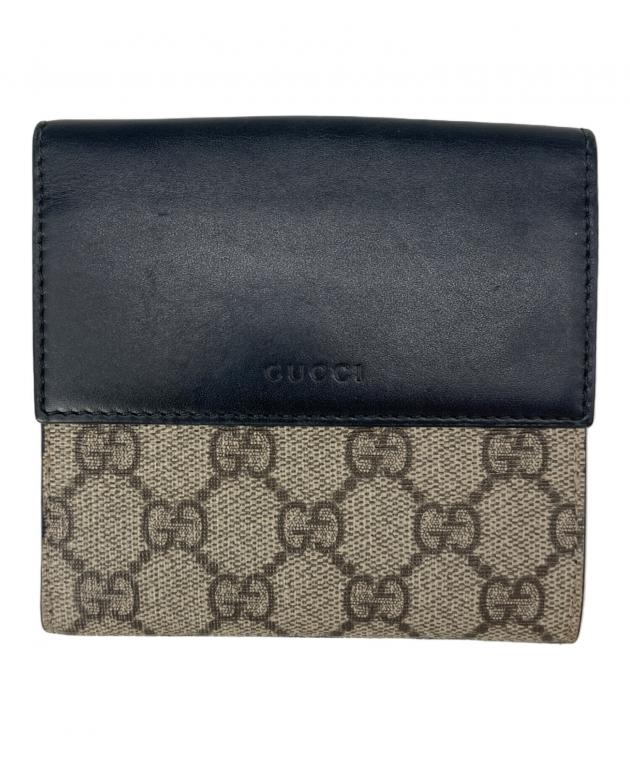 中古・古着通販】GUCCI (グッチ) GUCCI 2つ折り財布 ブラック×ブラウン
