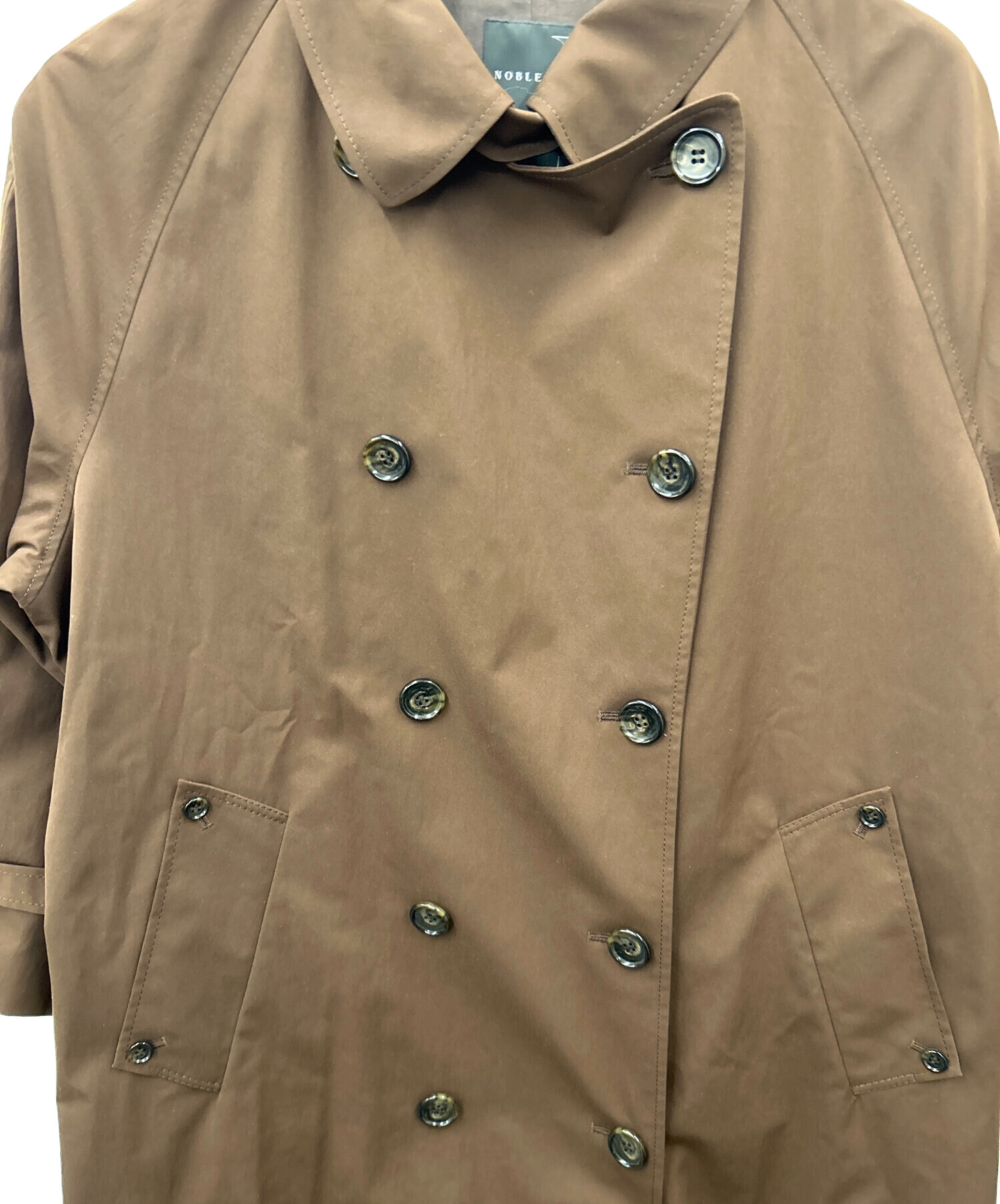 【美品・中古品】　もうすぐ春♪NOBLEトレンチコート（画像のタグ確認有り） 中古・古着通販】Noble (ノーブル) トレンチコート ブラウン サイズ:38